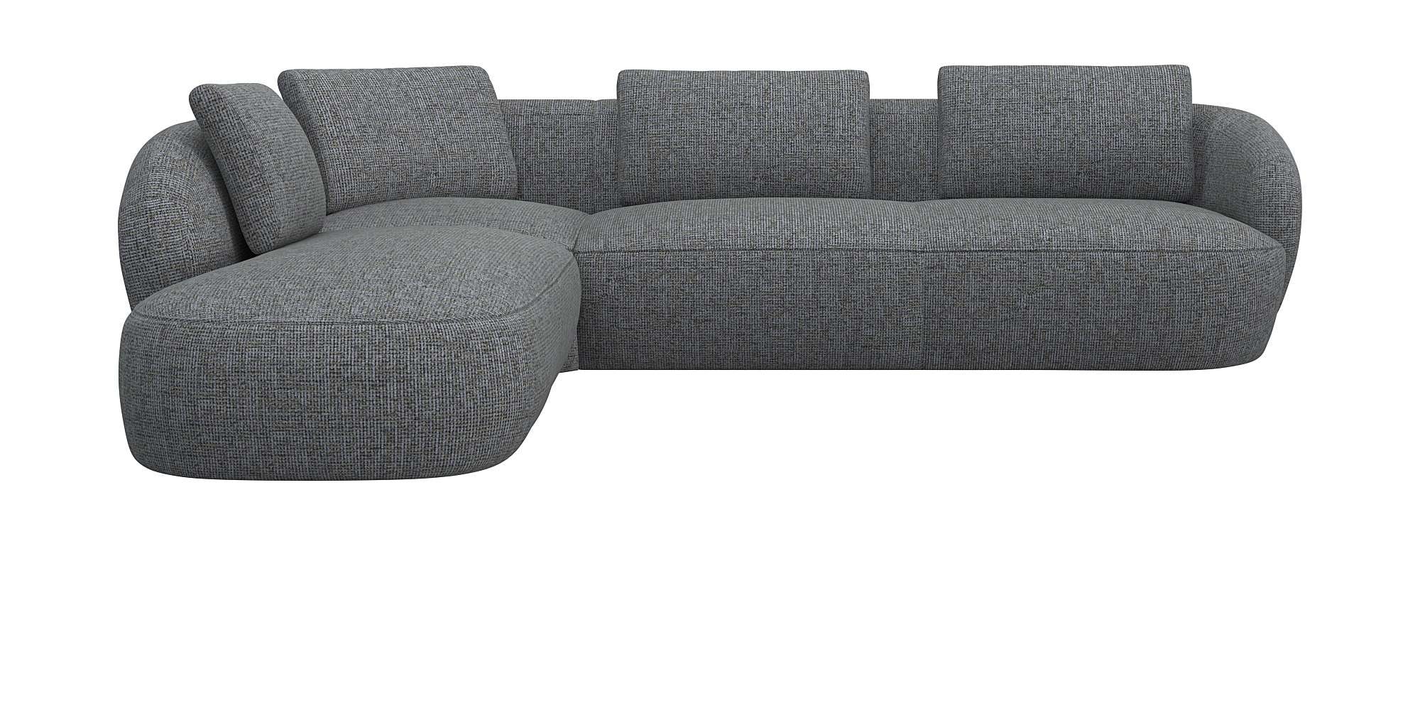 FLEXLUX "Torino, rund, L-Form, Sofa-Ecke mit Ottomane" Modernes, organische günstig online kaufen