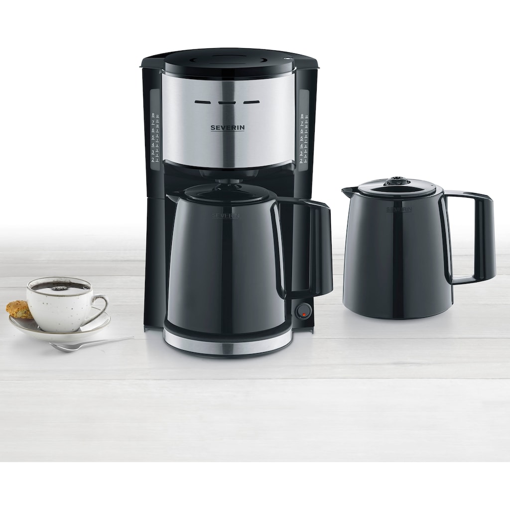 Severin Filterkaffeemaschine »KA 9308, mit 2 Thermokannen«, 1 l Kaffeekanne, Papierfilter, 1x4