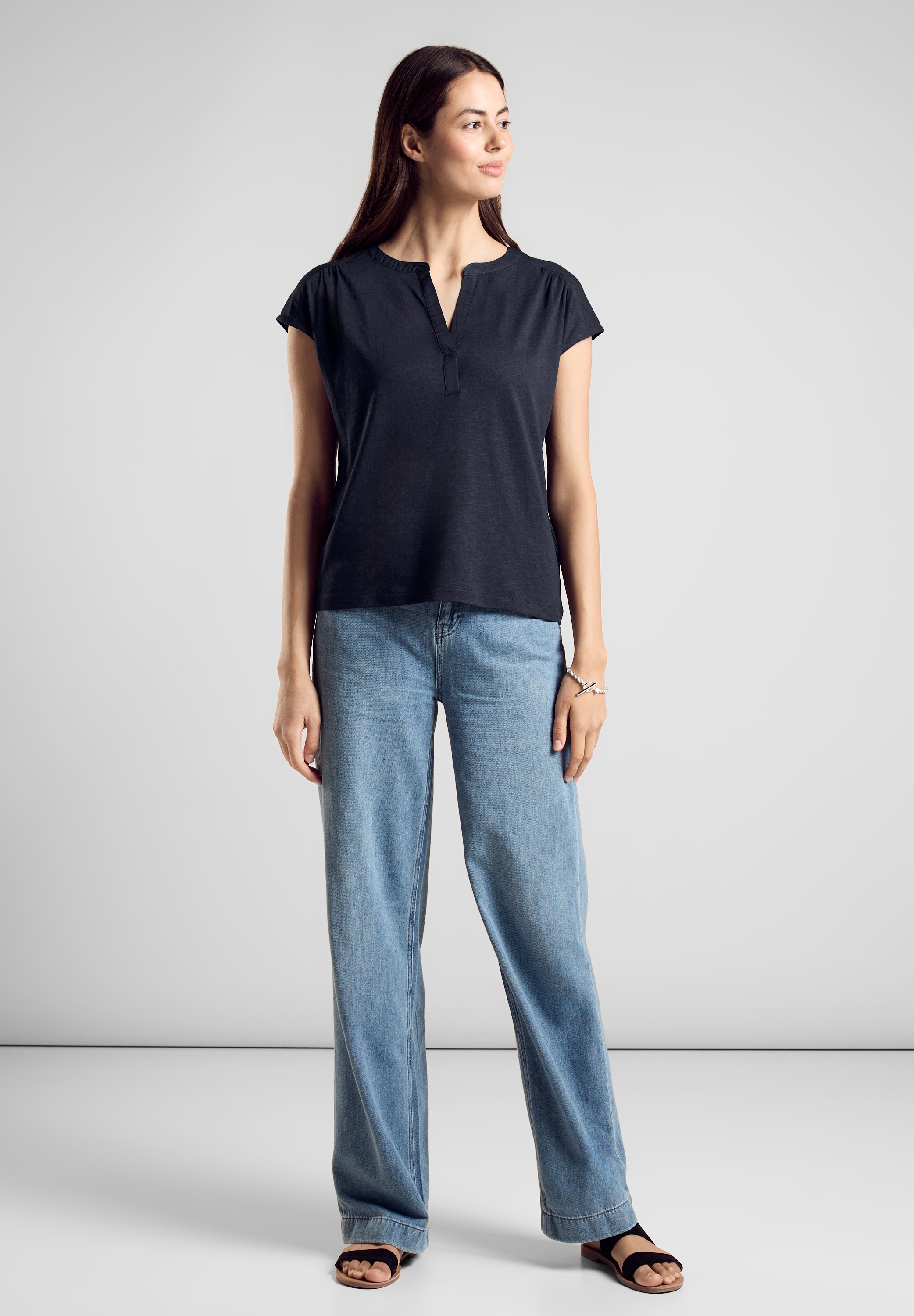 STREET ONE Blusenshirt, im soften Baumwoll-Mix