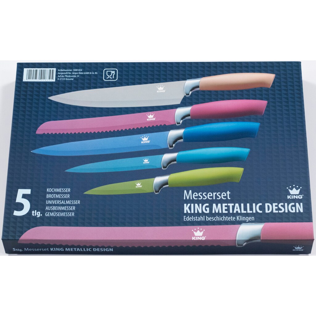 KING Messer-Set »Metallic«, (Set, 5 tlg.)