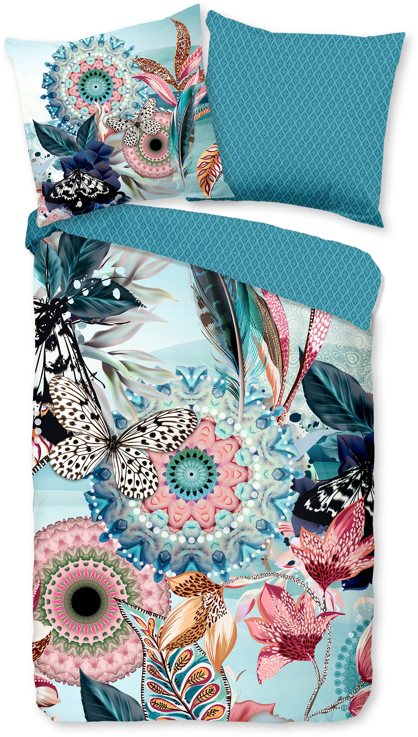 hip Wendebettwäsche "MAXIMILIAN" 2 Stk. tlg. Mako-Satin, 135x200, Reißversc günstig online kaufen