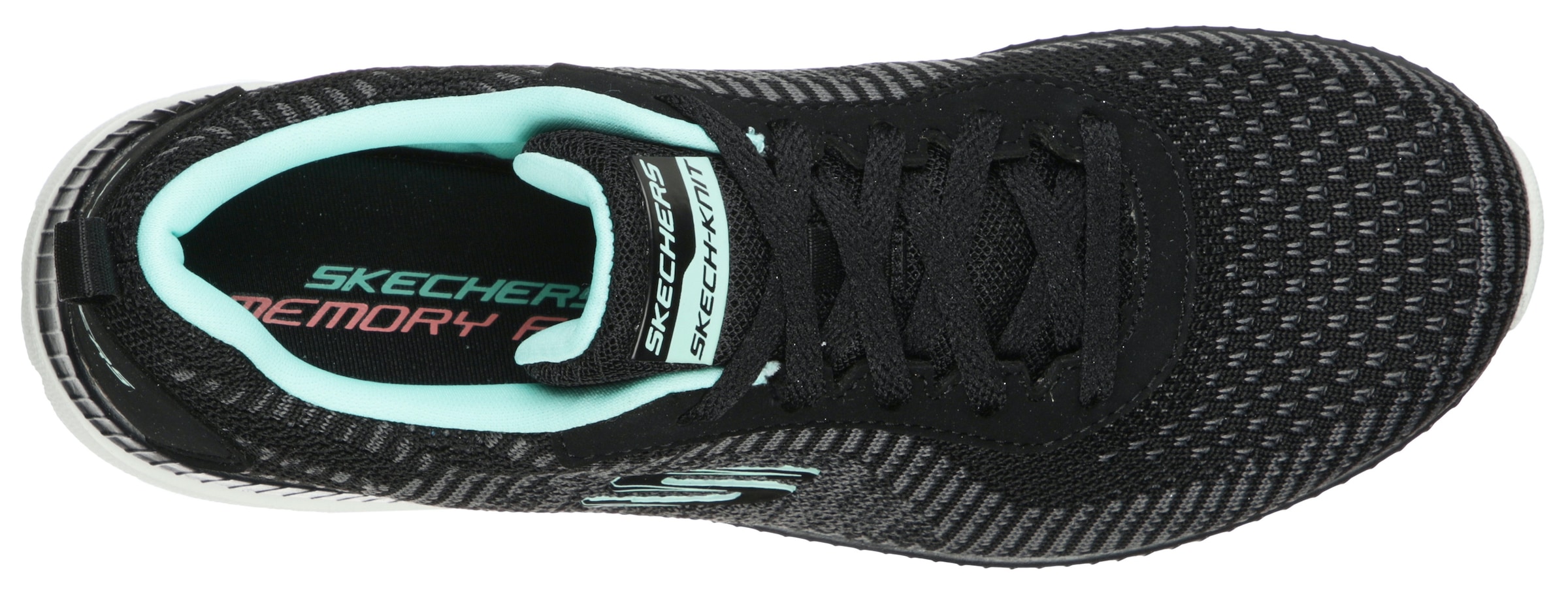 Skechers Sneaker »BOUNTIFUL-PURIST«, in Strick-Optik, Freizeitschuh, Halbschuh, Schnürschuh