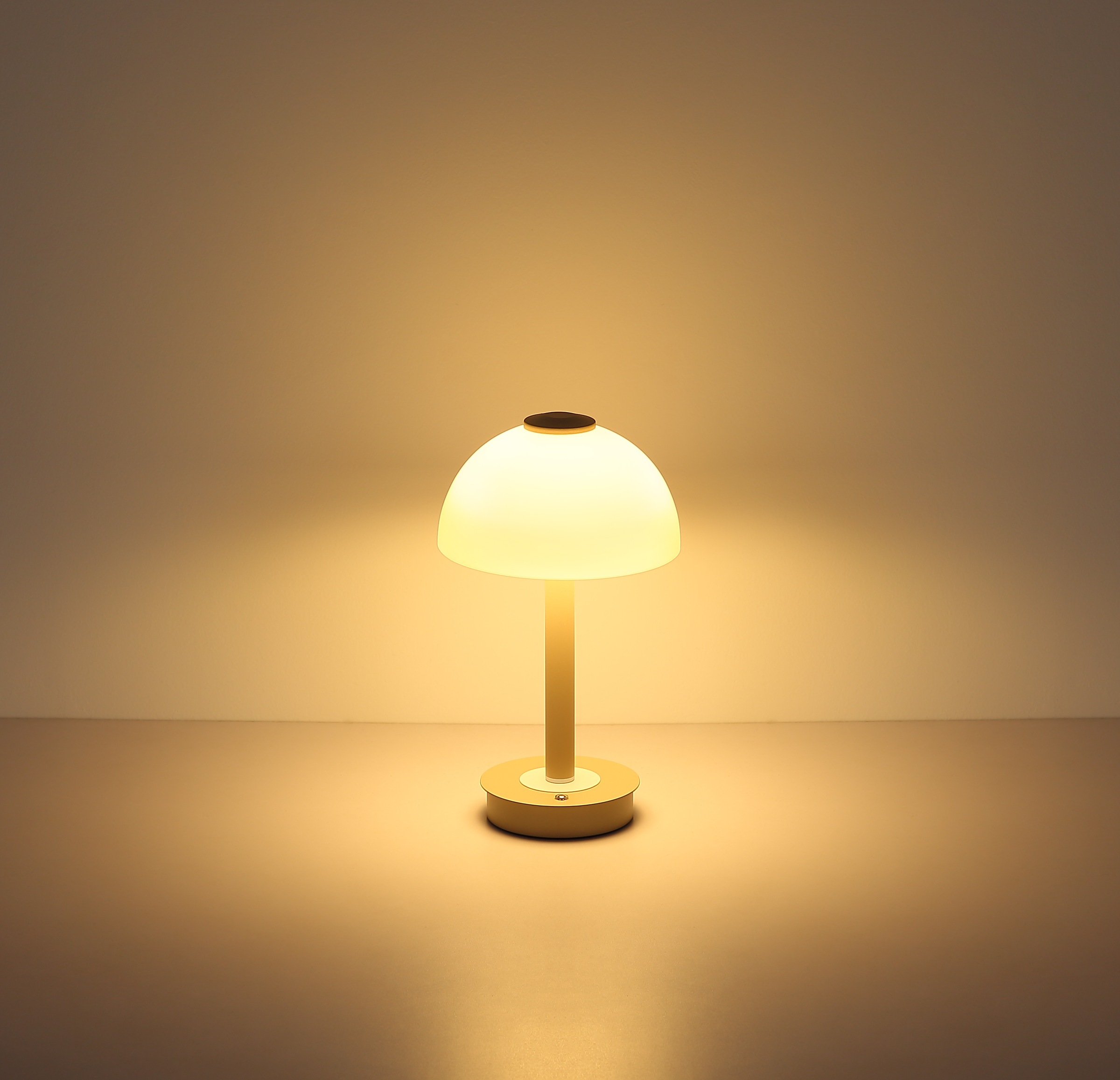 GLOBO LIGHTING Tischleuchte »ULDIN« LED-Modul 1 Stk. Warmweiß Tischleuchte Sand/Weiß, Opal, Touchdimmer, LED 7W