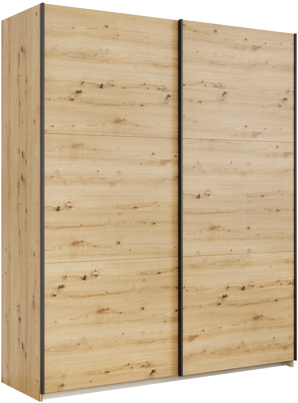 rauch Schwebetürenschrank "Kleiderschrank Drehtürenschrank Schrank Garderobe KRONACH" in 3 Ausstattungen BASIC/CLASSIC/PREMIUM, Breiten 131/175/218/261 cm, optional ohne, mit 1 oder 2 Spiegel, viel Stauraum MADE IN GERMANY