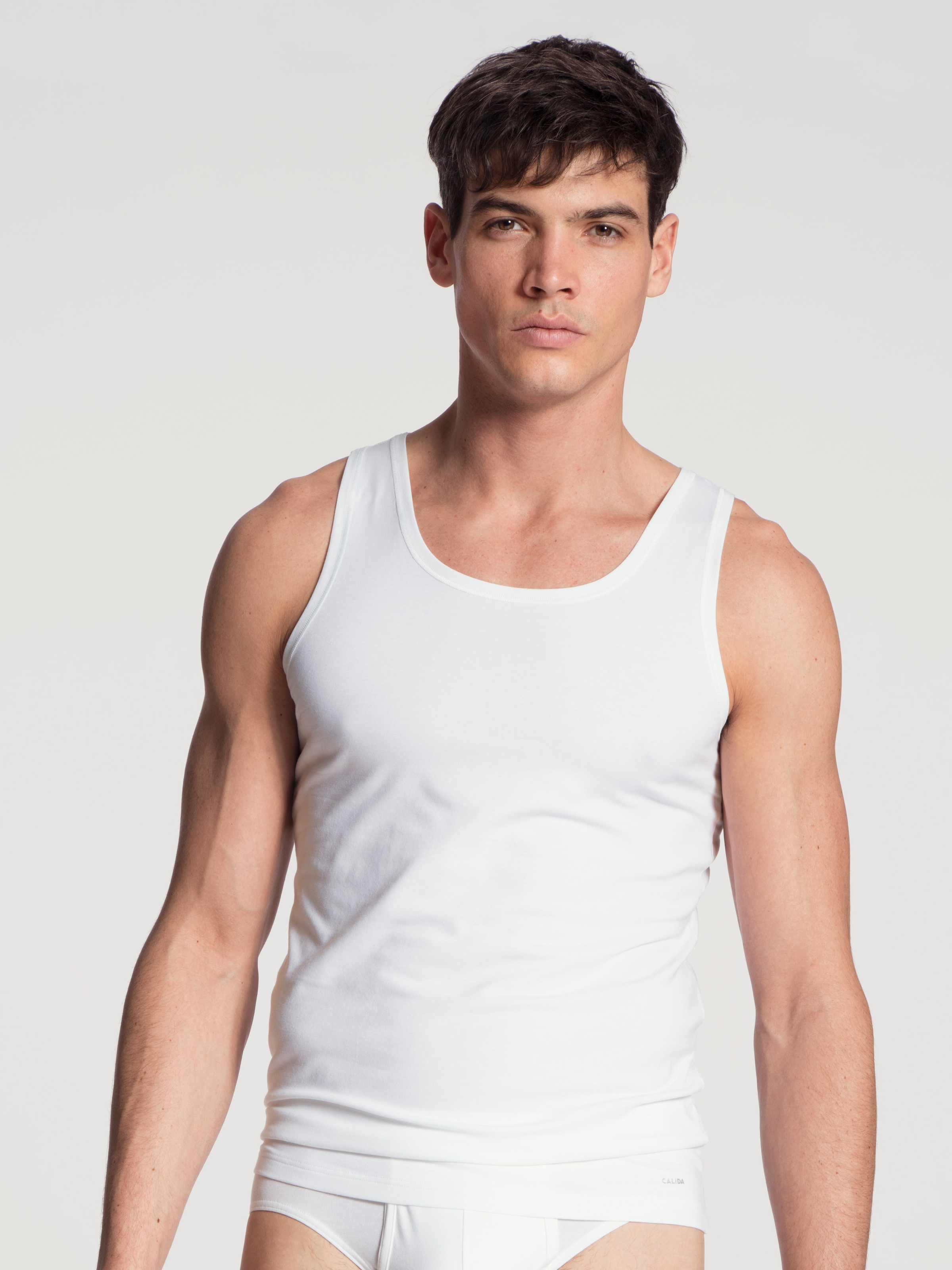 CALIDA Achselhemd "Cotton Code", Rundhals-Ausschnitt, Single Jersey Qualitä günstig online kaufen