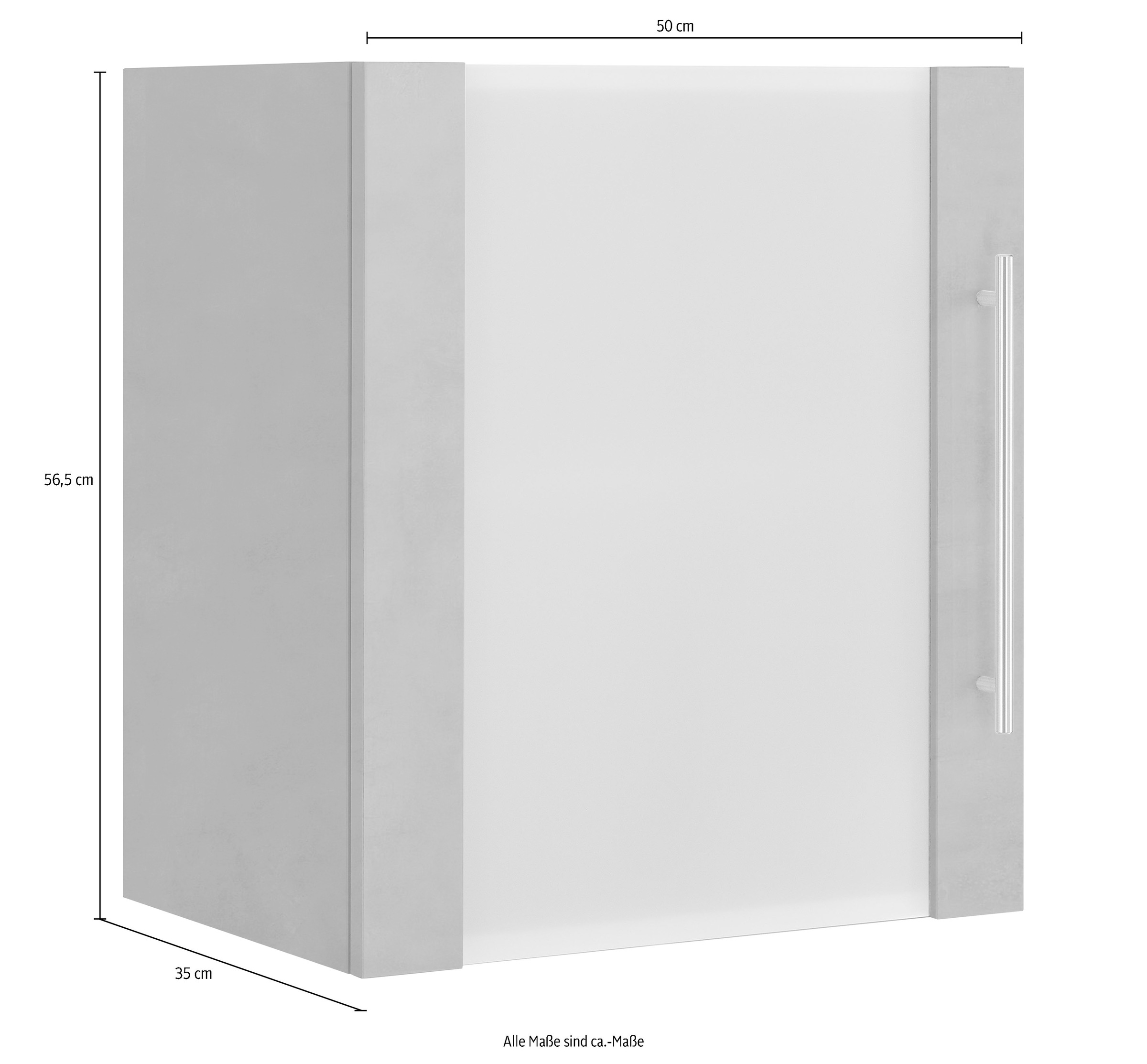 wiho Küchen Glashängeschrank »Flexi2«, Breite 50 cm