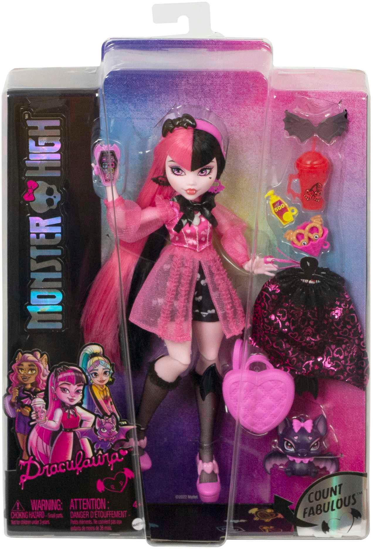 MonsterHigh™ Anziehpuppe »Draculaura mit Fledermaus«