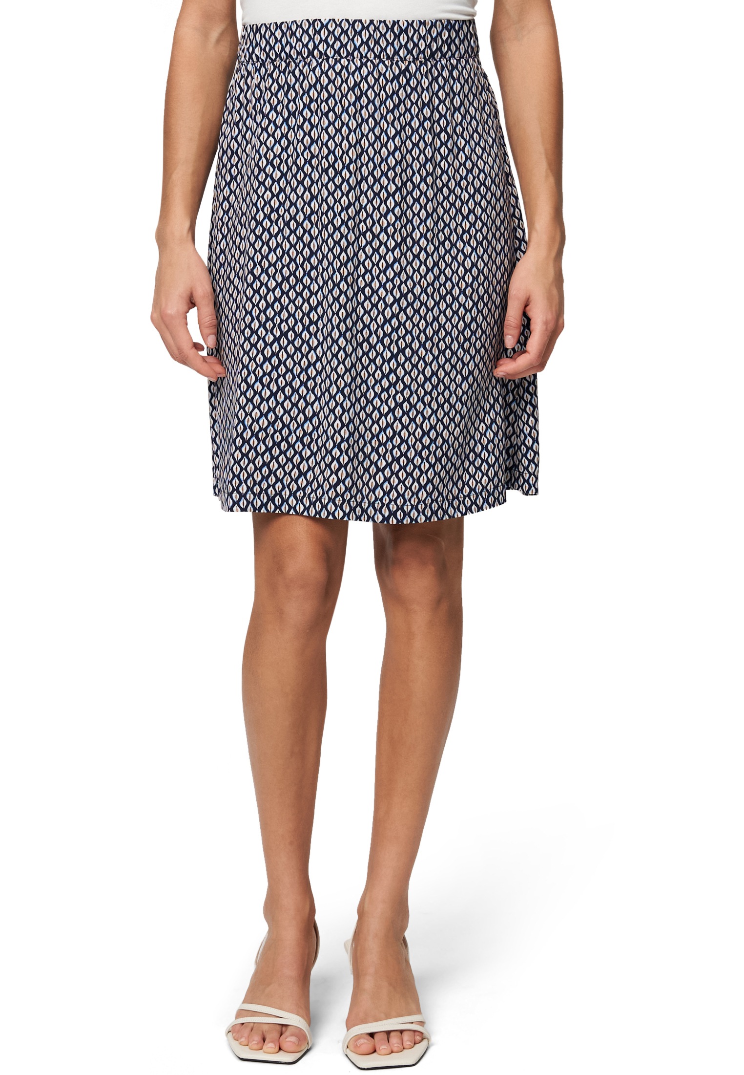 Zero Minirock "zero Damen Rock mit Gummibund gemustert", Plain/ohne Details günstig online kaufen
