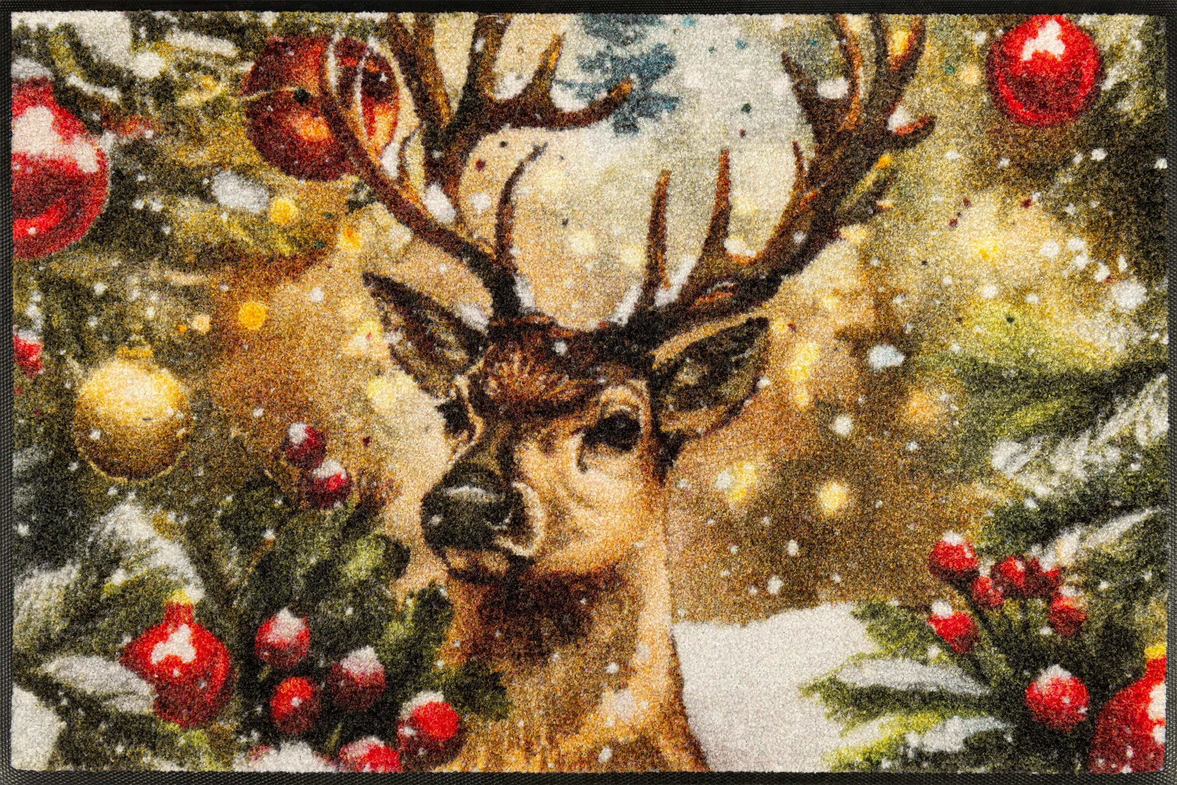wash+dry by Kleen-Tex Fußmatte "Festive Spirit" rechteckig 7 mm Höhe waschb günstig online kaufen