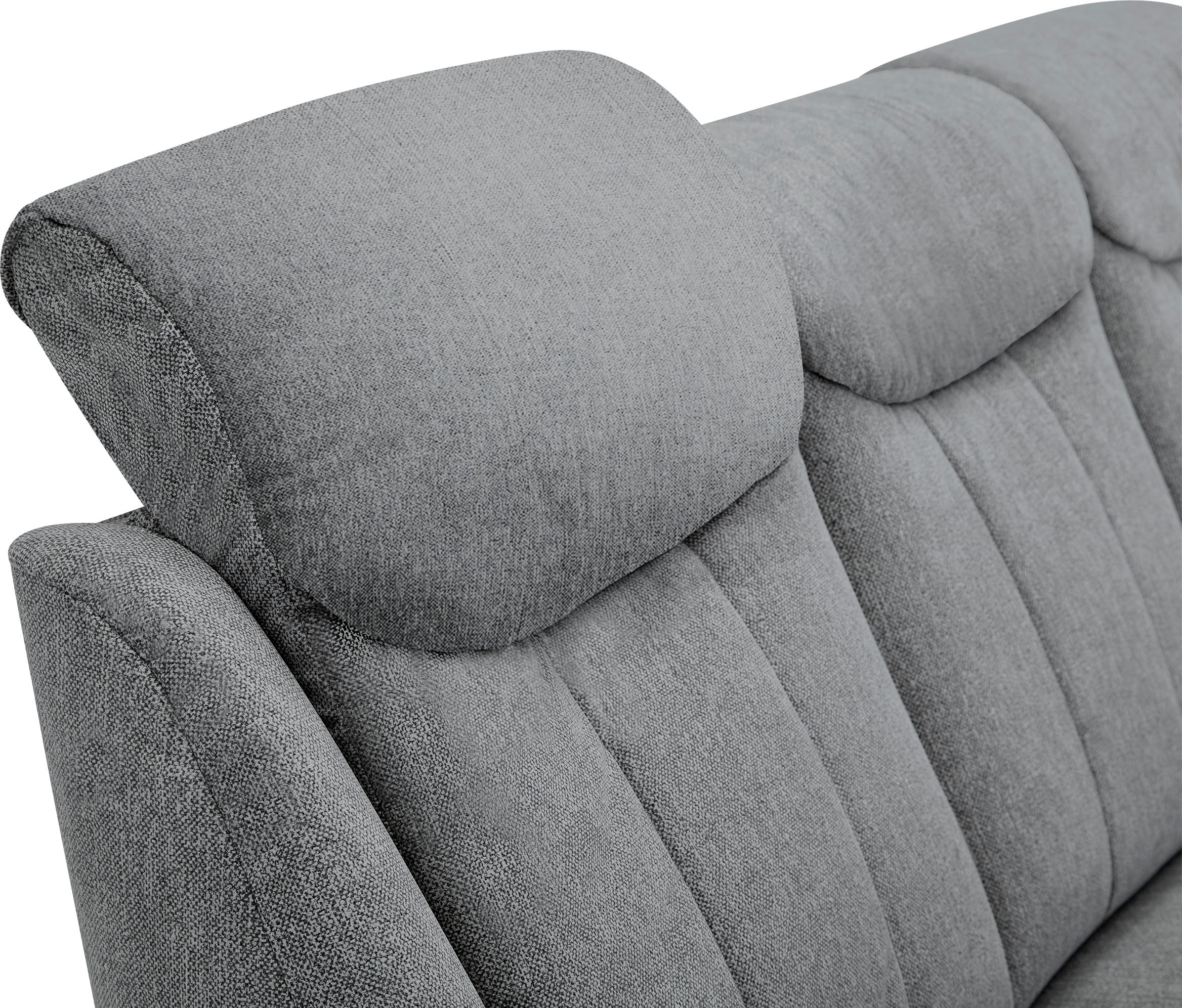 VILLA BECK Polstergarnitur »Lugano«, (Set, 3 tlg.), Kopfteilverstellung, in Sitzhöhe 49 cm, 3-Sitzer und 2x Sessel