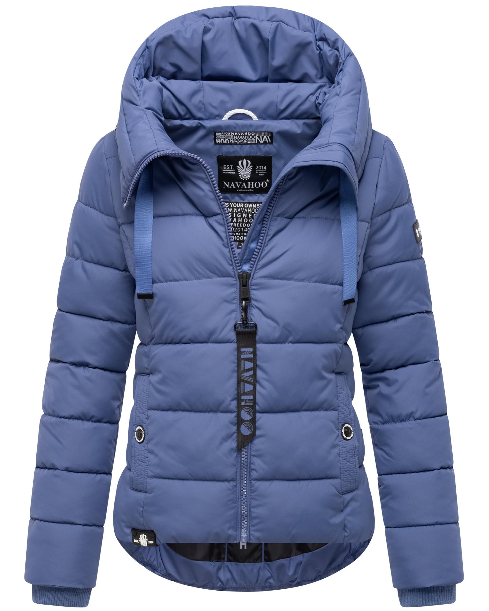 Navahoo Steppjacke »Amayaa«, mit Kapuze, stylische Damen Winterjacke mit coolen Applikationen