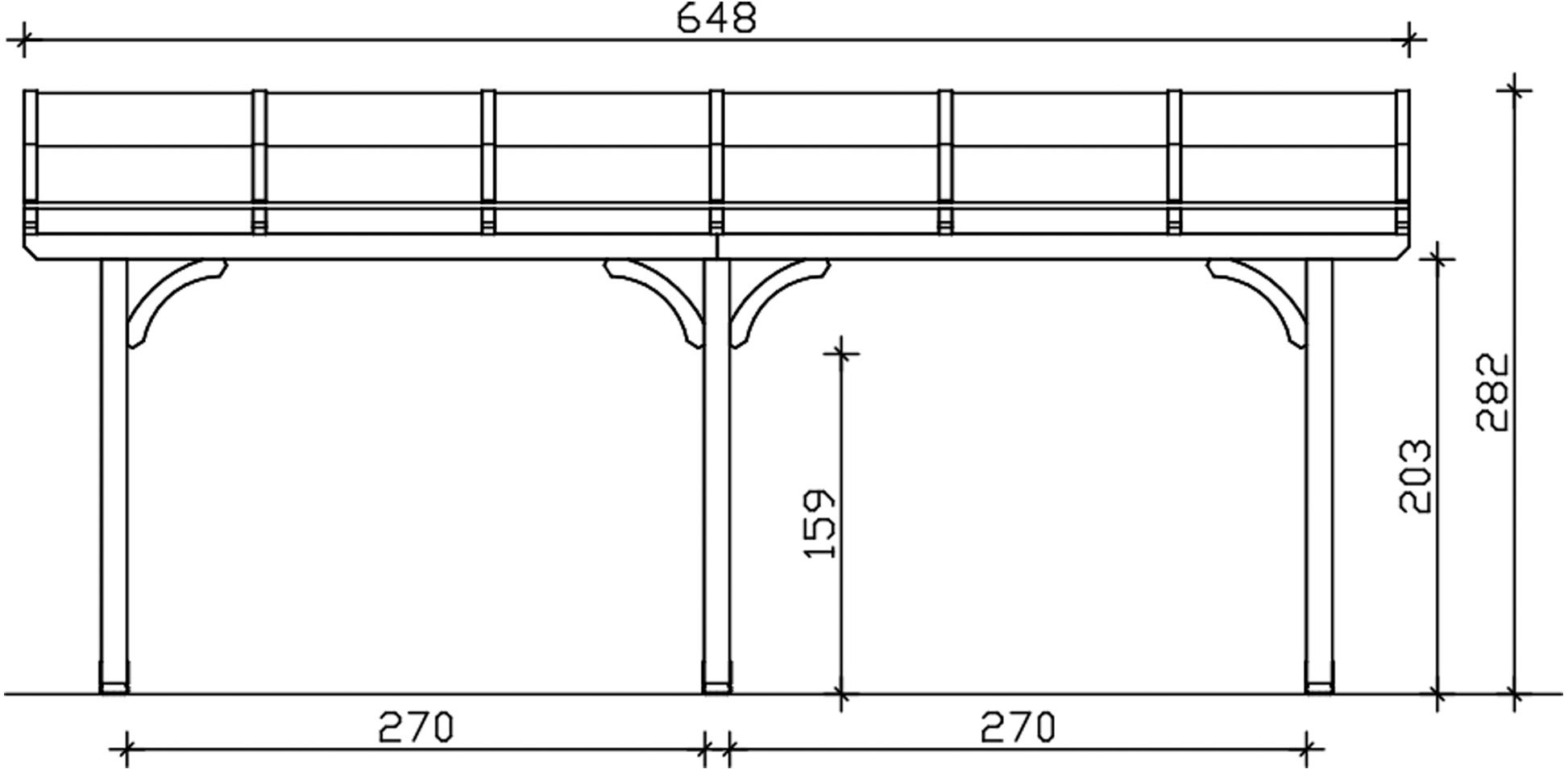 Skanholz Terrassendach »Venezia« Leimholz
