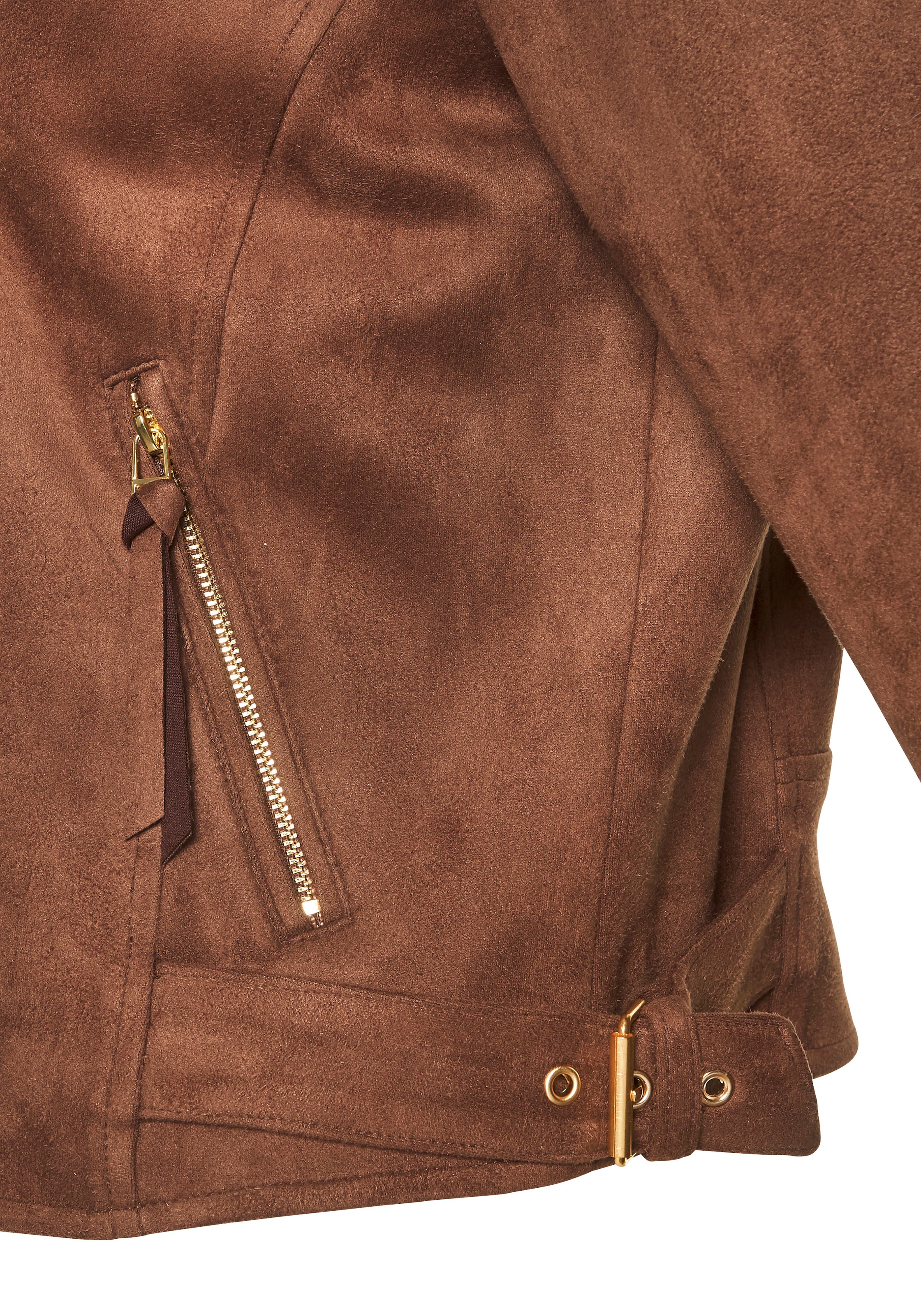 LASCANA Bikerjacke, in Veloursleder-Optik