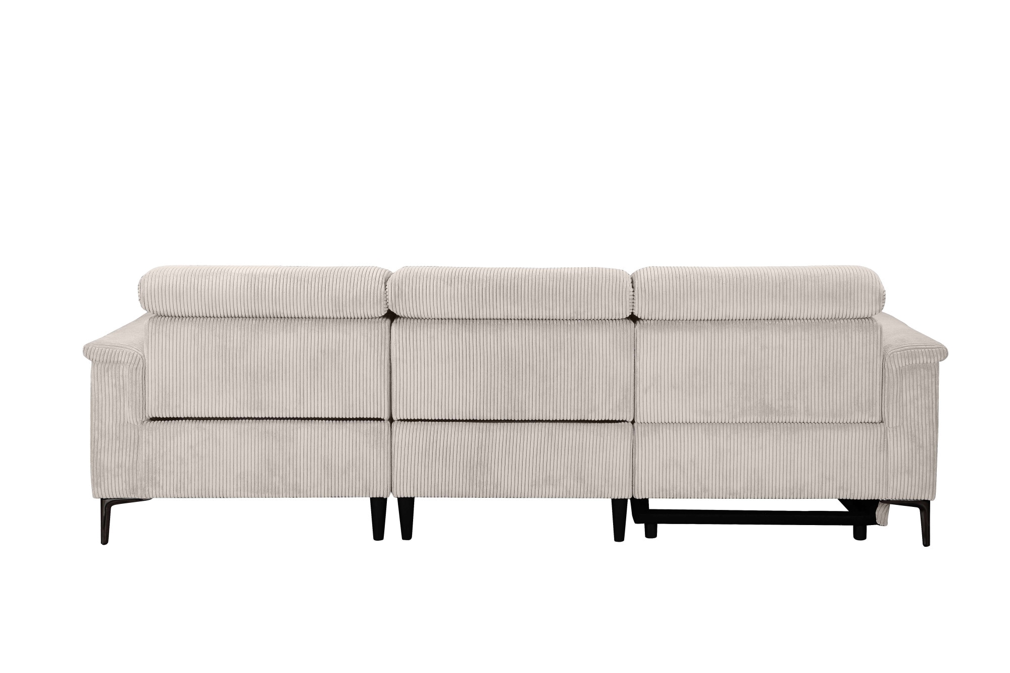 Places of Style Ecksofa »Lund in Cord, L-Form, 261 cm, mit manueller«, o. elektrischer Relaxfunktion, USB, Kopfteilverstellung