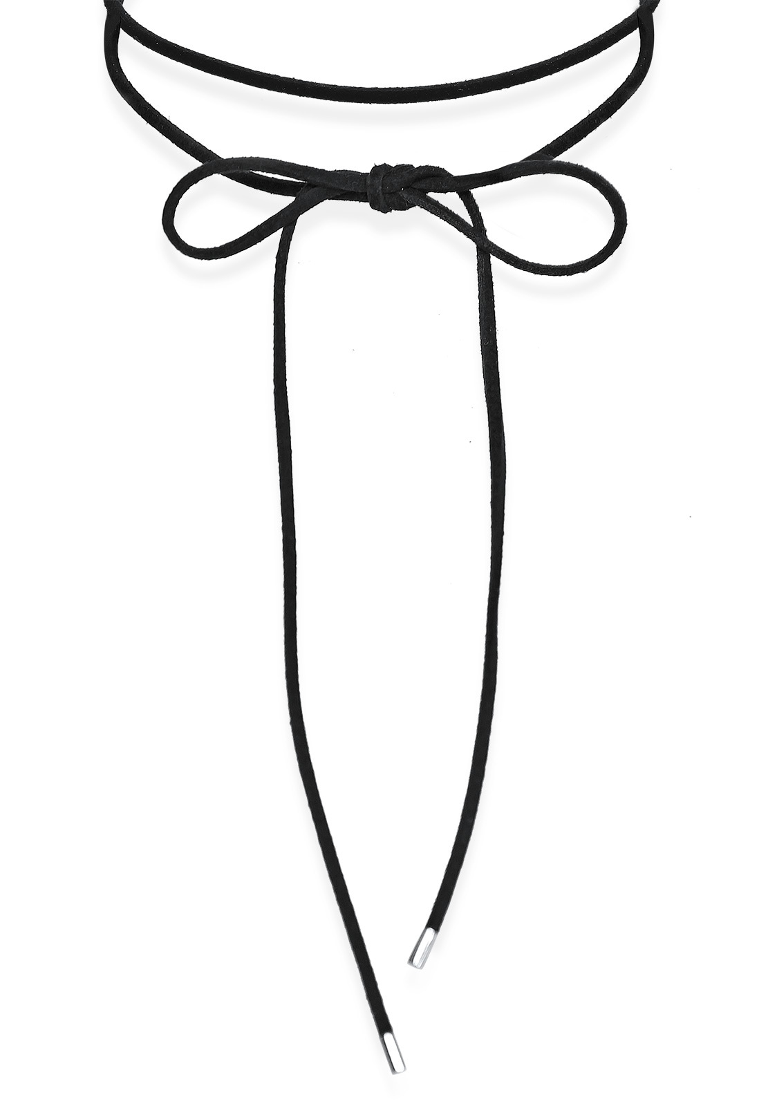 ELLI Damen Choker "Halskette Choker Velour Leder Schwarz 925 Silber", ohne Stein, Silber 925 (Sterlingsilber), silber, Silber 925 (Sterlingsilber),