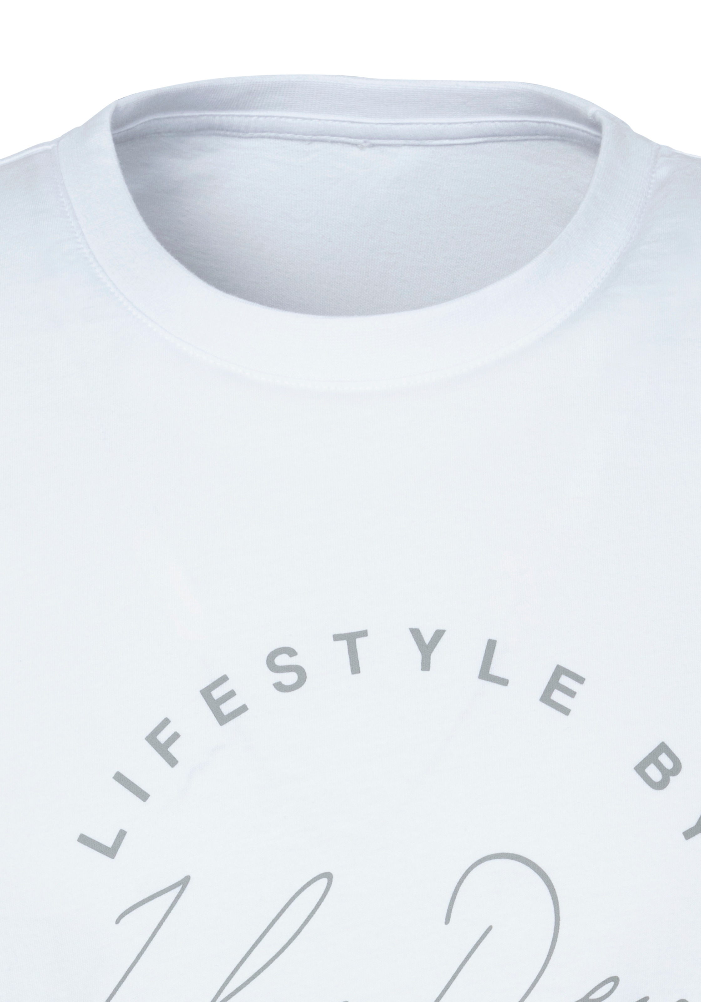 Thumbnail - John Devin T-Shirt Rundhalsshirt mit Print aus reiner Baumwolle