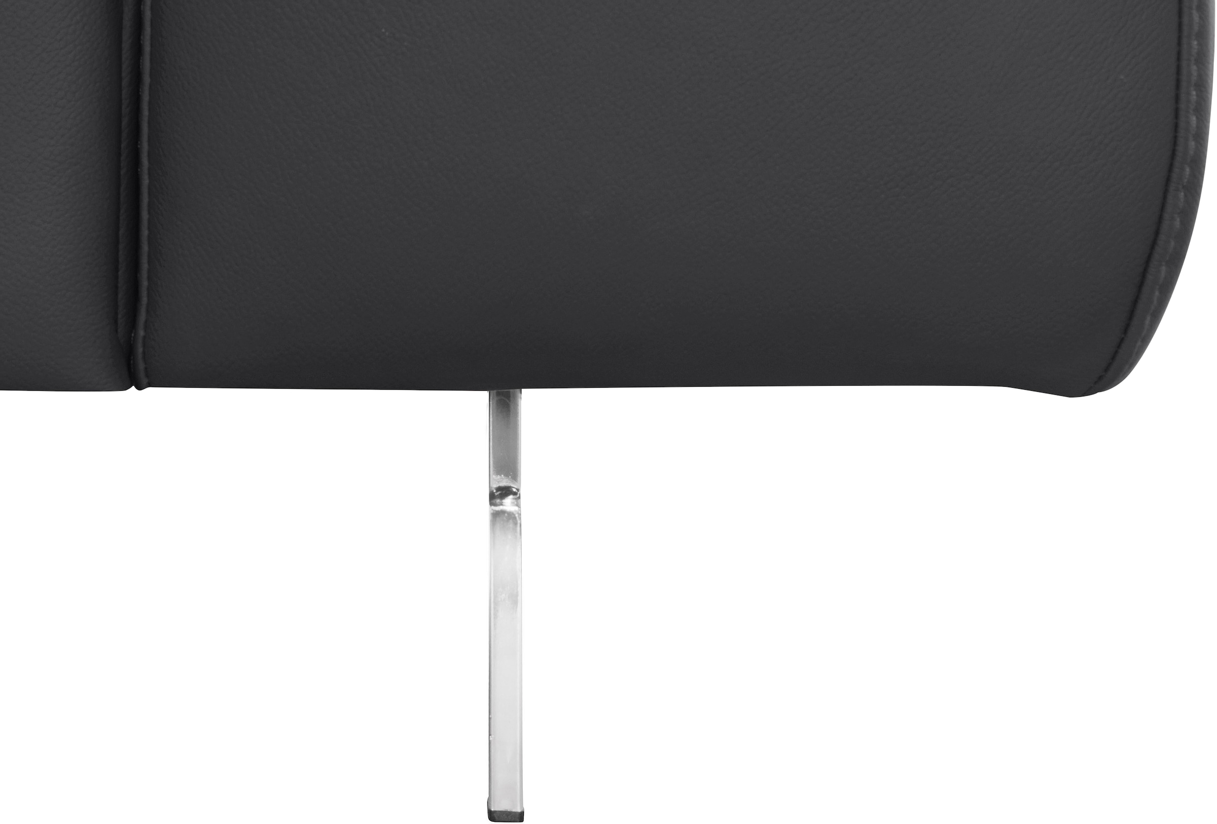COTTA Ecksofa »Chef L-Form«, mit Kopfteilverstellung, edle Metallkufen, wahlweise mit Bettfunktion