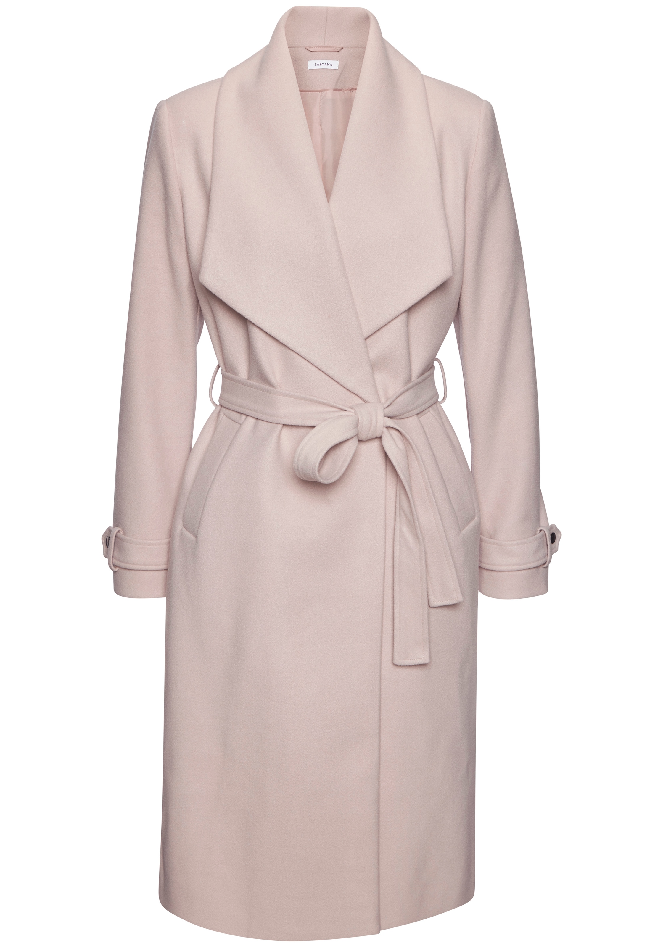 LASCANA Langmantel , mit Bindegürtel und Taschen, eleganter Damenmantel