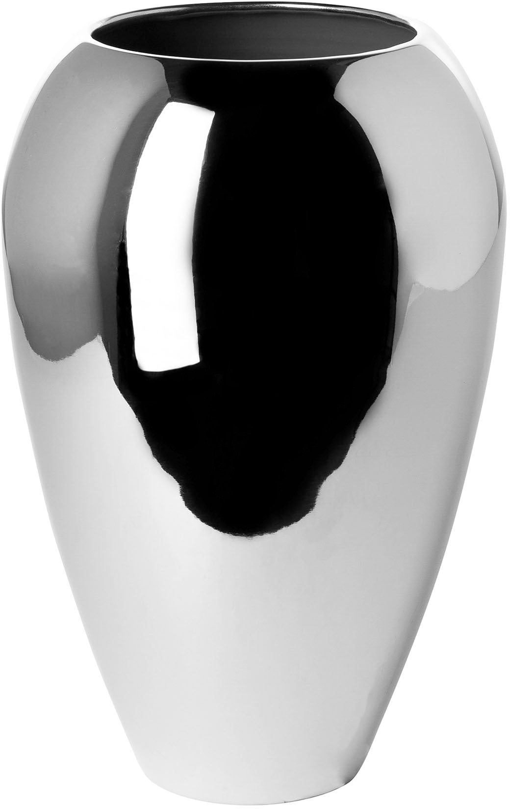 Fink Dekovase "MALANA" glatt, Handarbeit, Unikatcharakter, vernickelt, wass günstig online kaufen