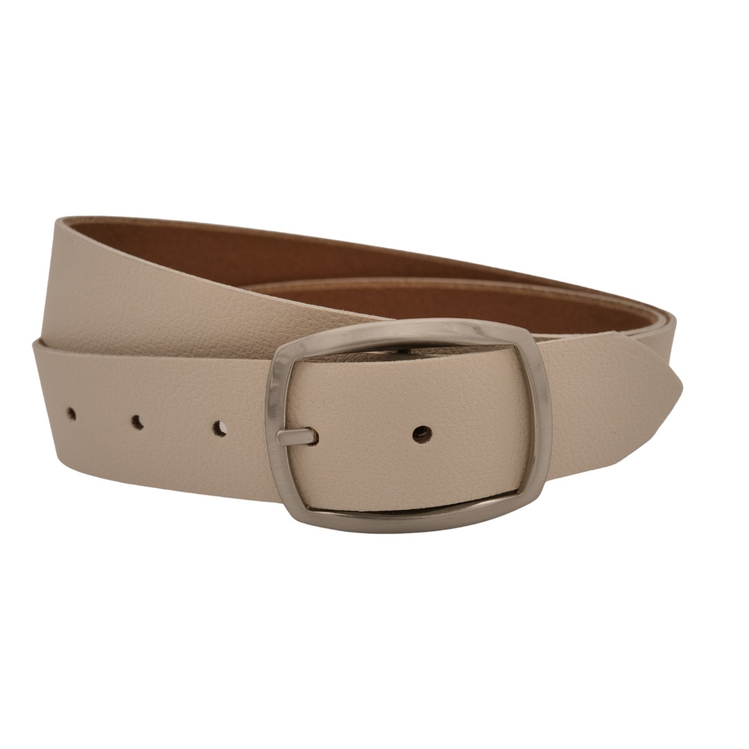 Ledergürtel ANNAMATONI "AnnaMatoni Ledergürtel Lui Ledergürtel Lui", Damen, Gr. TW100 - 115cm Gesamtlänge, beige (creme 105), 100% Leder, Gürtel Ledergürtel