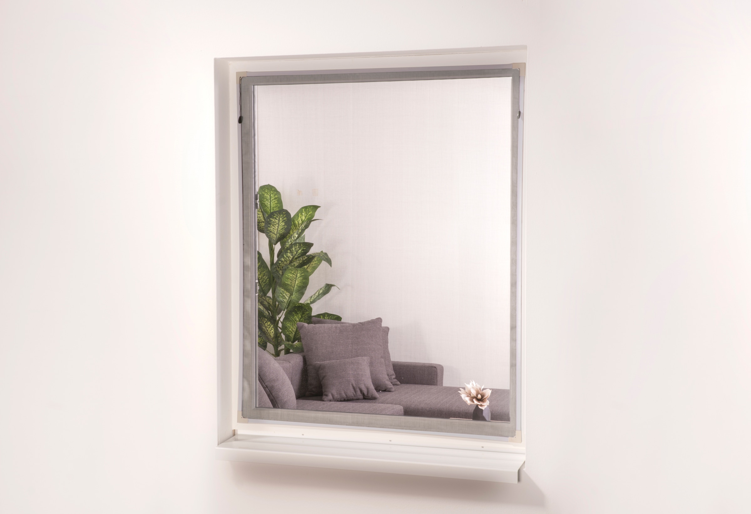 Insektenschutz-Fensterrahmen »EASY«, weiß/anthrazit, BxH: 130x150 cm