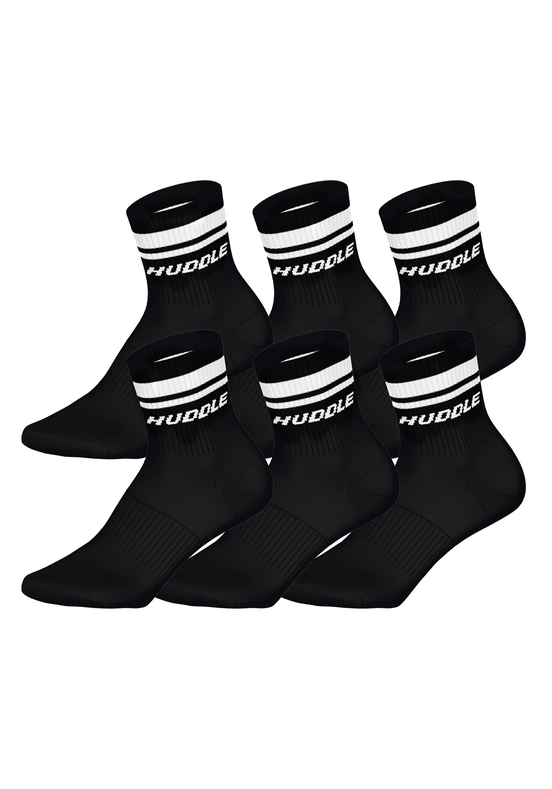 HUDDLE Kurzsocken "Socken HUDDLE 6pk Short Crew Socks Double Stripe 6er Pac günstig online kaufen