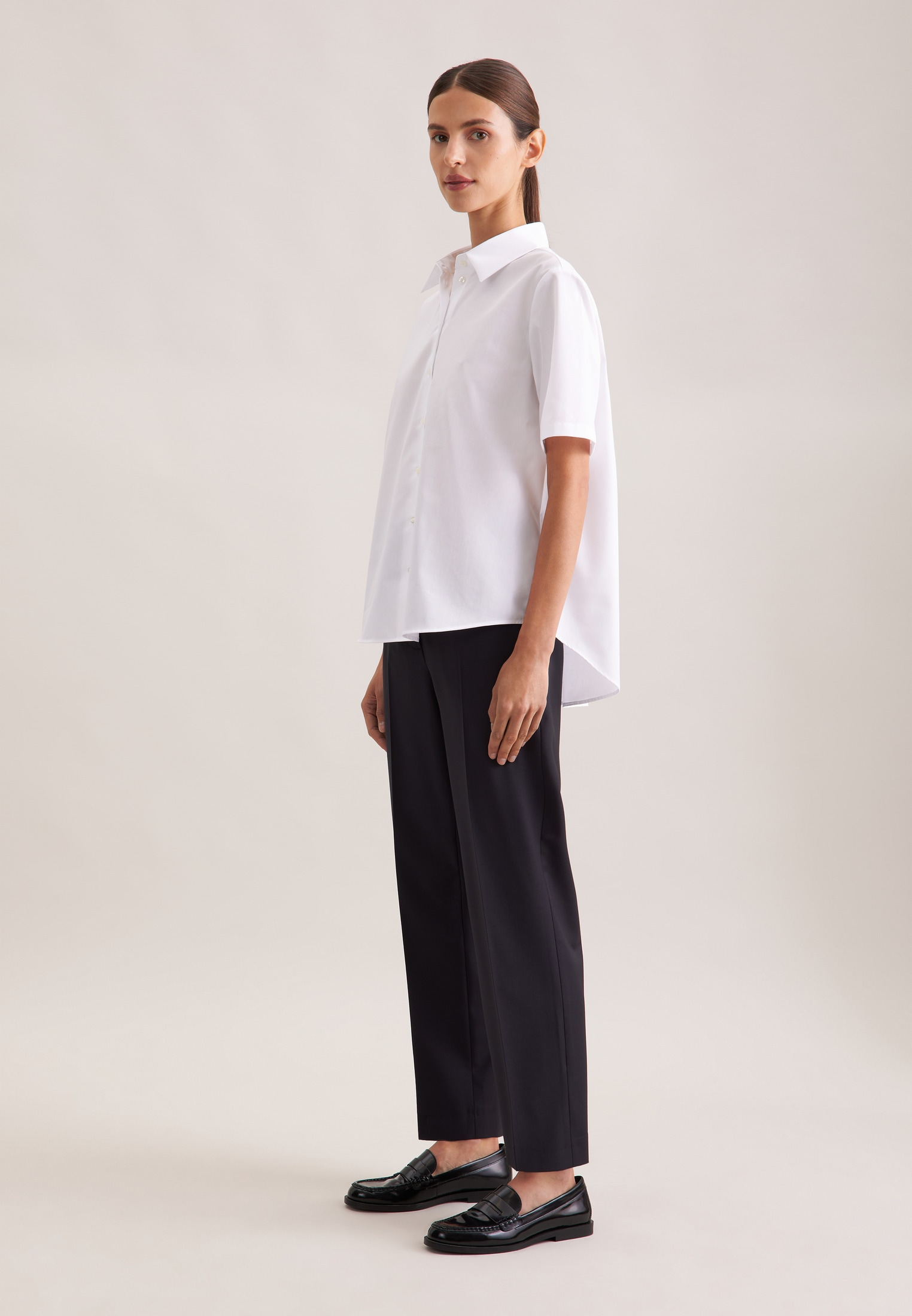 seidensticker Hemdbluse »Schwarze Rose« 1/2 Kragen Uni