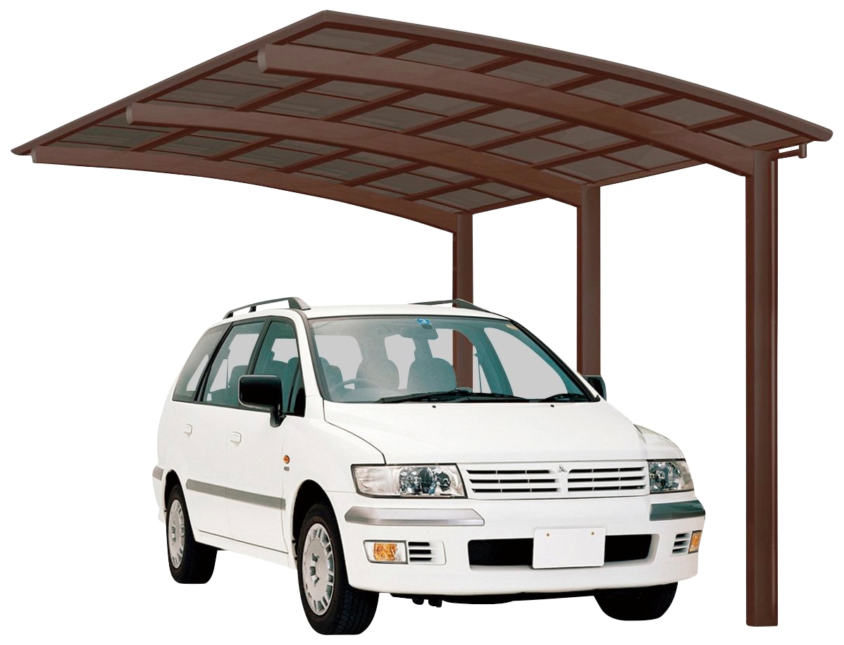 Ximax Einzelcarport "Portoforte Typ 110 Sonderlänge-mattbraun", Aluminium, 254 cm, braun, Aluminium