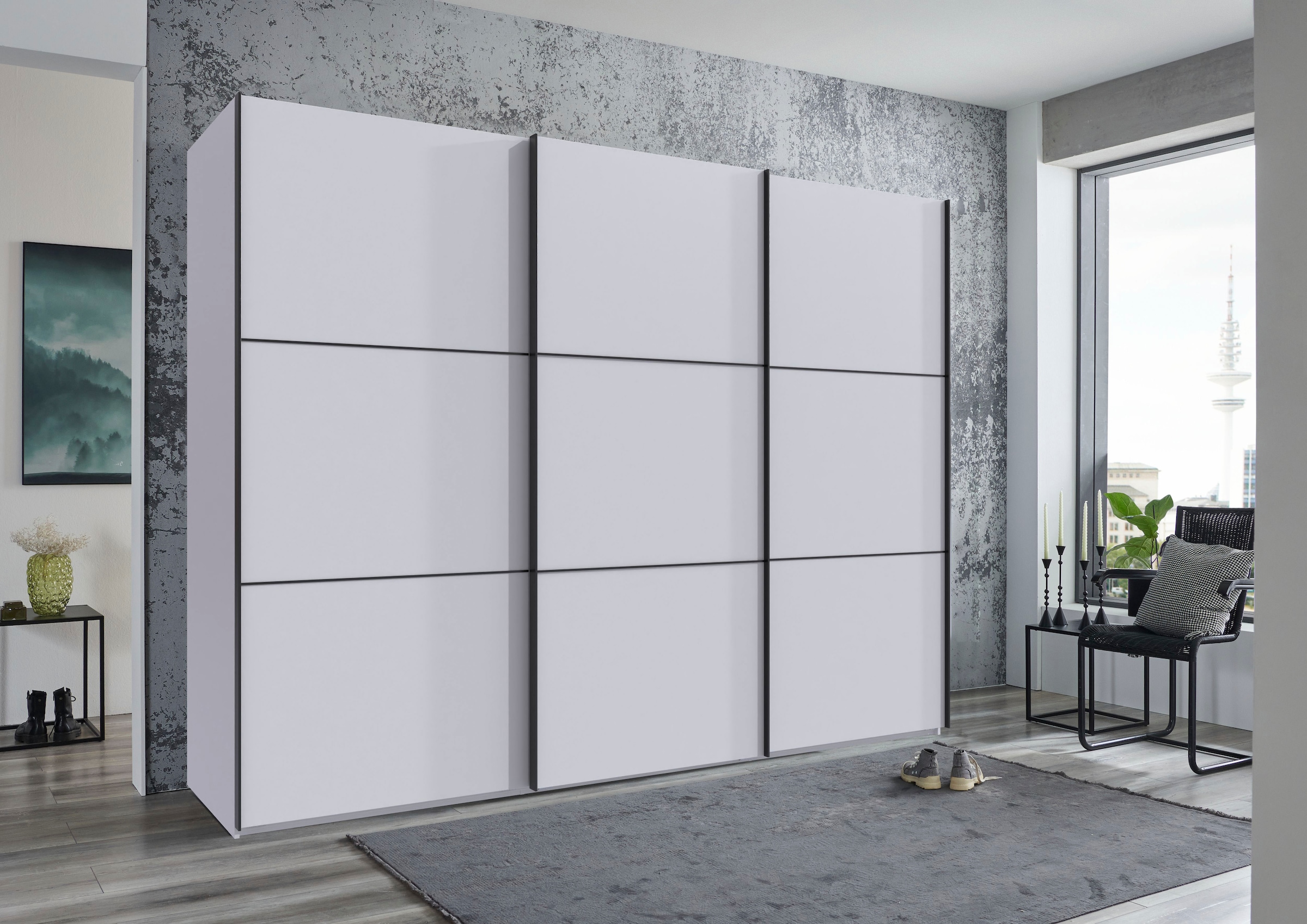 Wimex Kleiderschrank »Indiana by fresh to go, wahlweise mit oder ohne Spiegel« INKLUSIVE Innenausstattung und Selbsteinzug für die Türen,  große Breiten250 oder 300cm, mit oder ohne Glasfront, Made in Germany