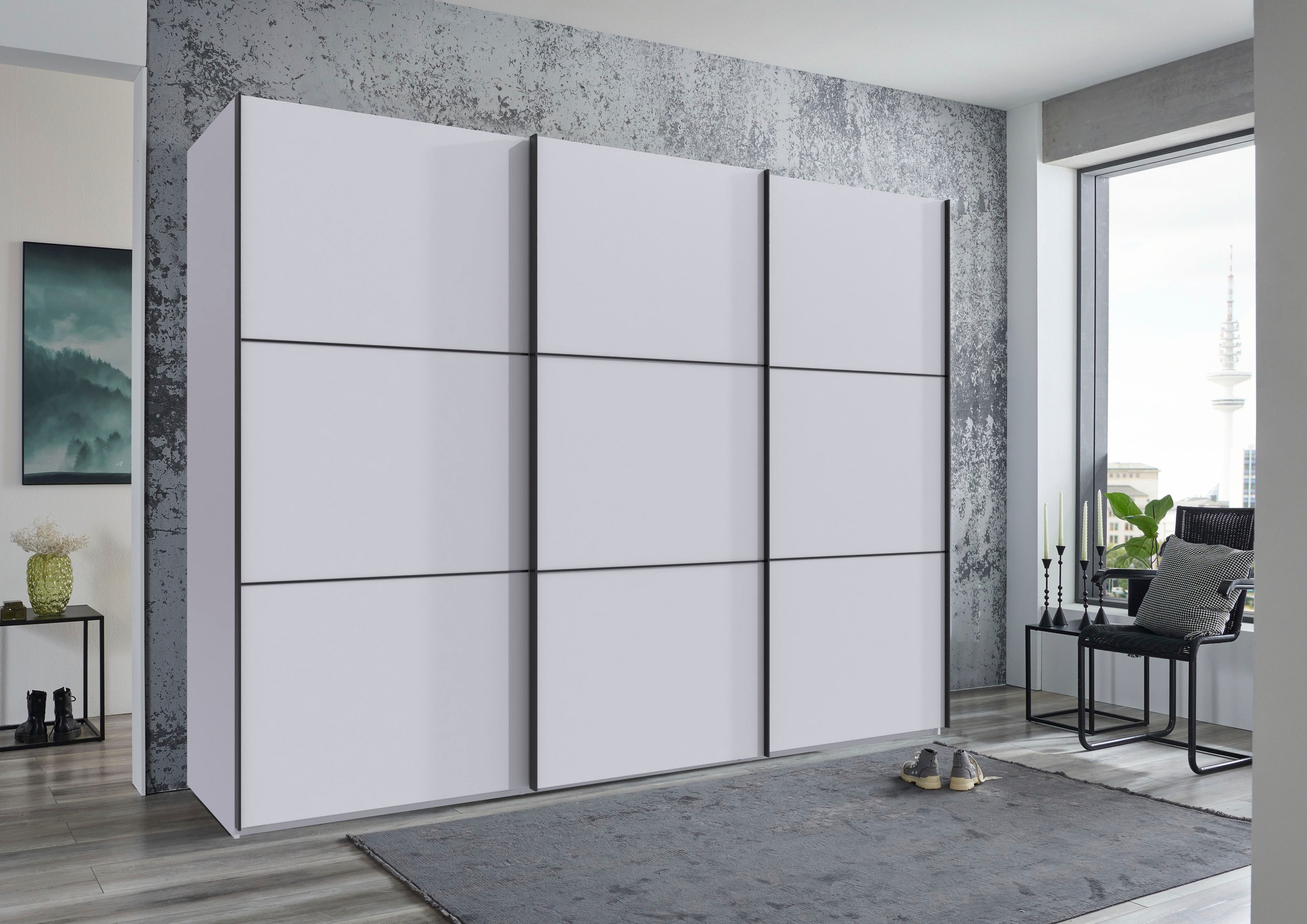 Wimex Kleiderschrank "Indiana by fresh to go, wahlweise mit oder ohne Spiegel" INKLUSIVE Innenausstattung und Selbsteinzug für die Türen, große Breiten250 oder 300cm, mit oder ohne Glasfront, Made in Germany