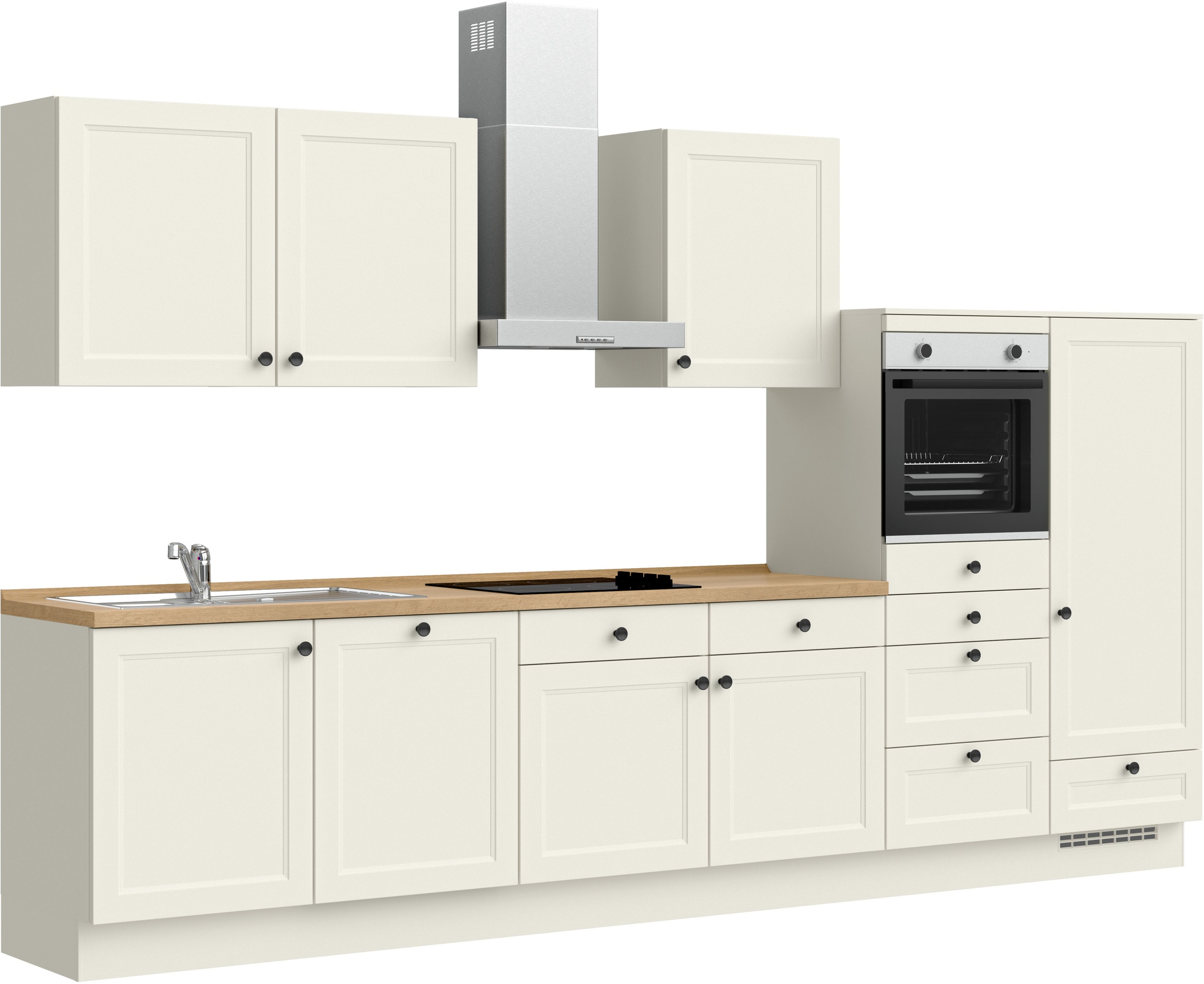 nobilia® Küchenzeile »"Cascada I"«, vormontiert, Ausrichtung wählbar, Breite 360 cm, wahlw. mit E-Geräten