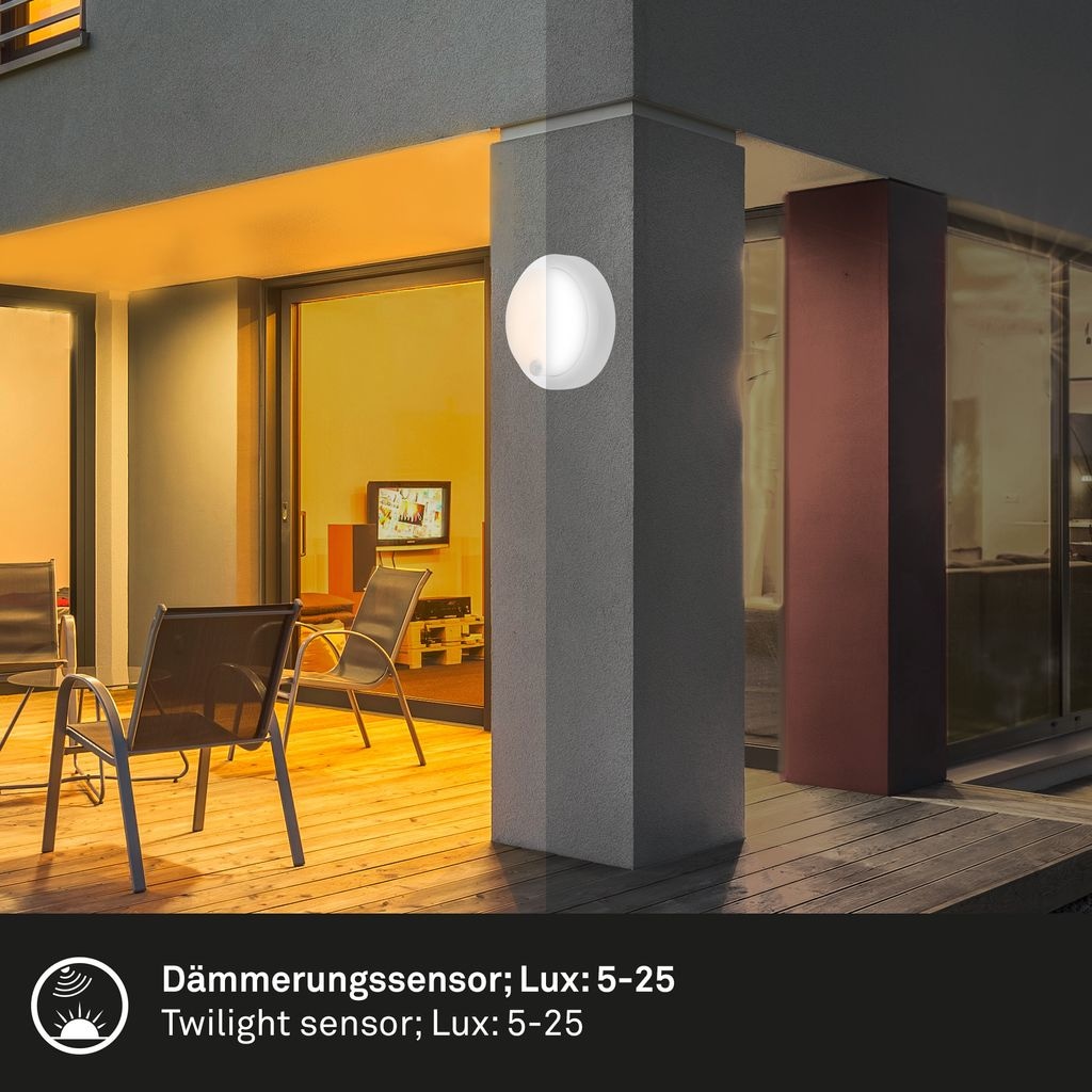 Briloner Leuchten Außen-Wandleuchte »Akku LED Außenwandleuchte mit Bewegungsmelder, Kunststoff, weiß«