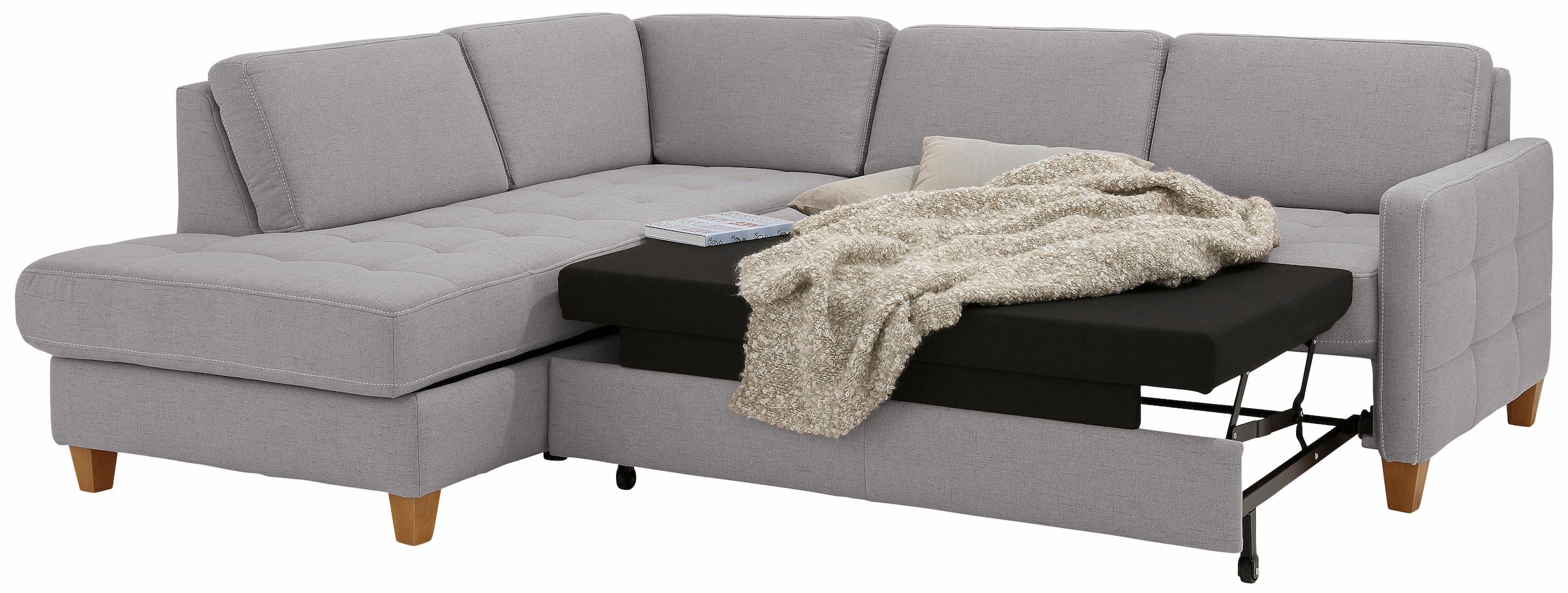 Home affaire Ecksofa »Earl L-Form«, wahlweise auch mit Bettfunktion oder Bettfunktion mit Bettkasten