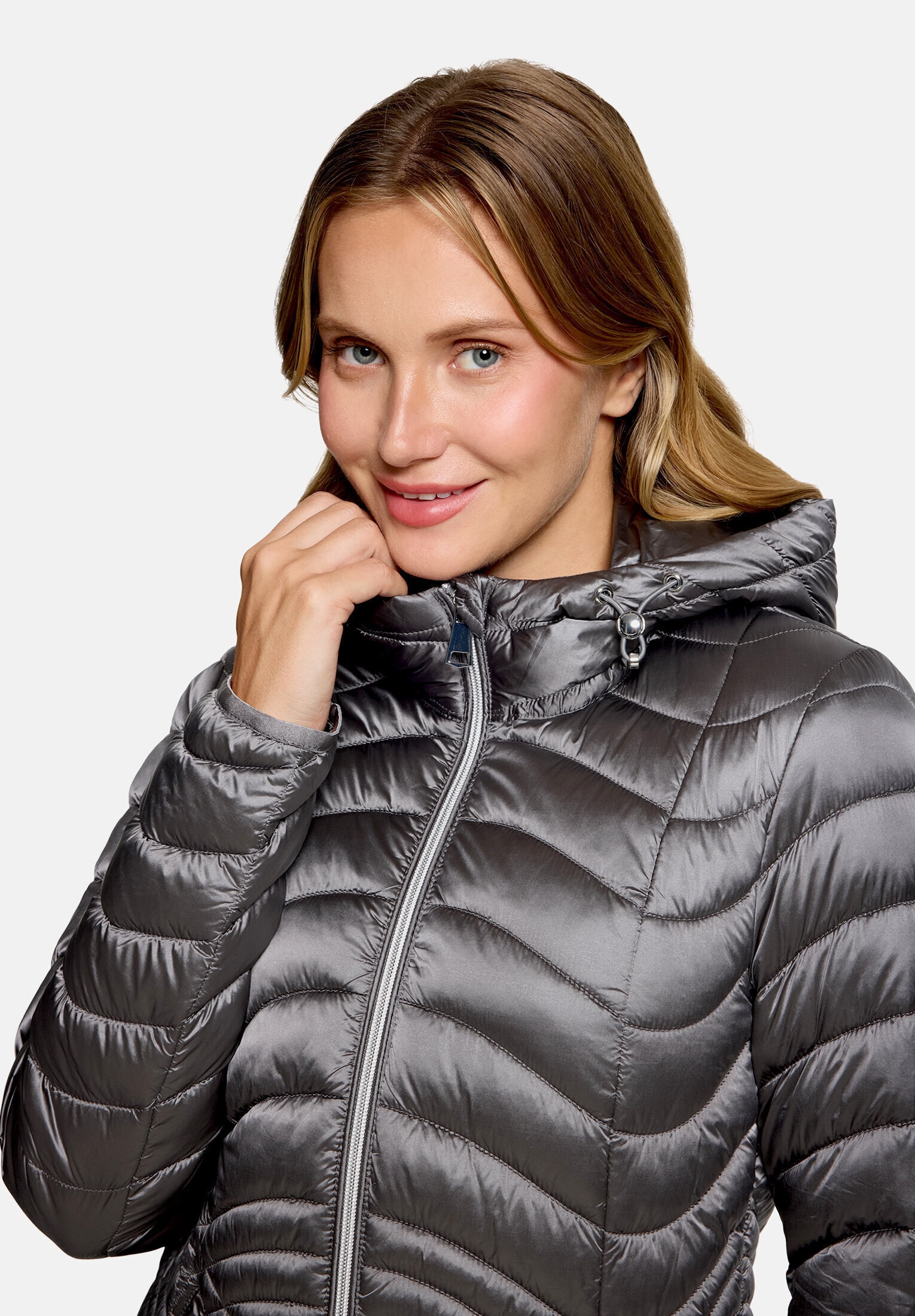 Cartoon Steppjacke »Damen mit Reißverschlusstaschen« mit Kapuze