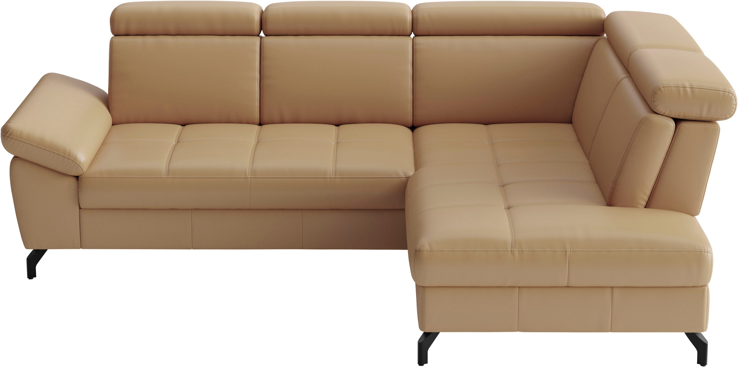 sit&more Ecksofa "Vanity L-Form, B: 254 cm, Leder" Inkl.Sitz-,Kopf-und Armteilverstellung