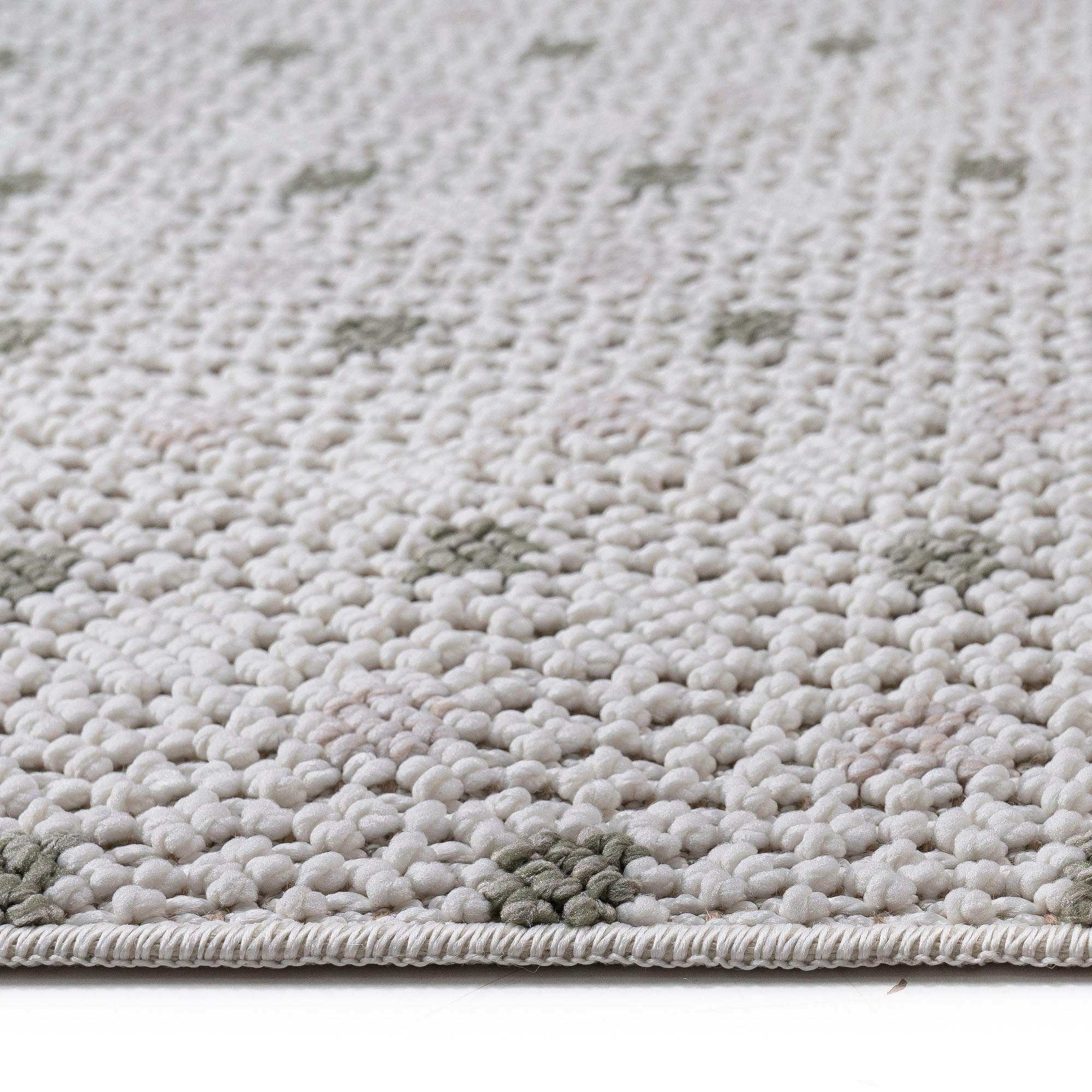 Bruno Banani Teppich »Dotty«, rechteckig, 6 mm Höhe, Woll-Optik, Hoch-Tief Struktur, In- und Outdoor geeignet, mit Fransen