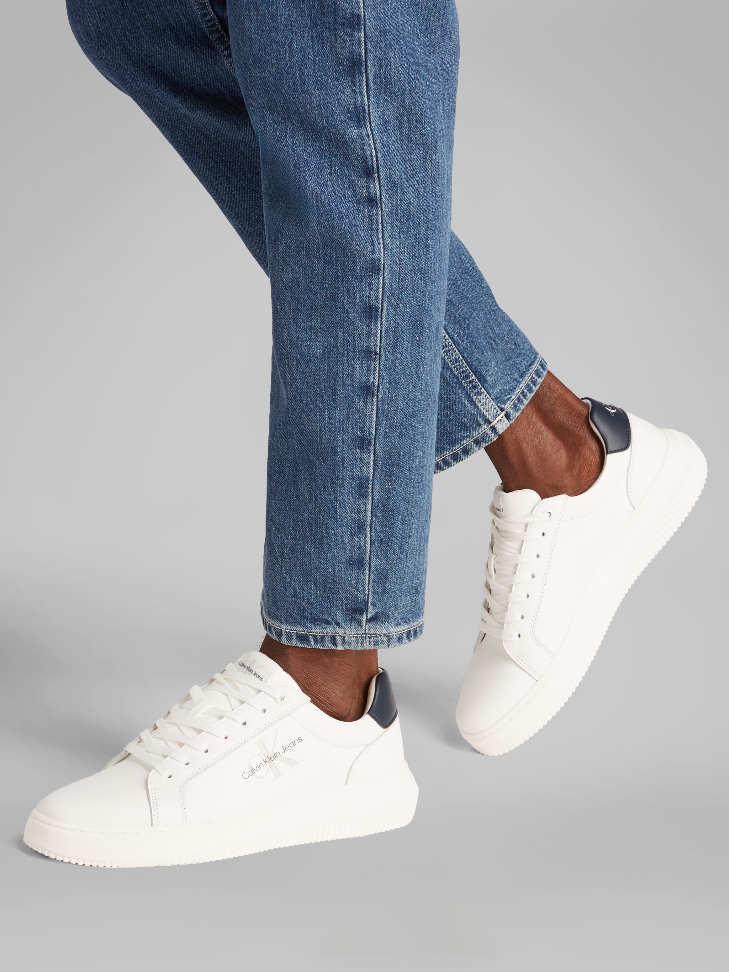 Calvin Klein Jeans Plateausneaker »SEAMUS 20L«, Freizeitschuh, Halbschuh, Schnürschuh mit Kontrastbesatz