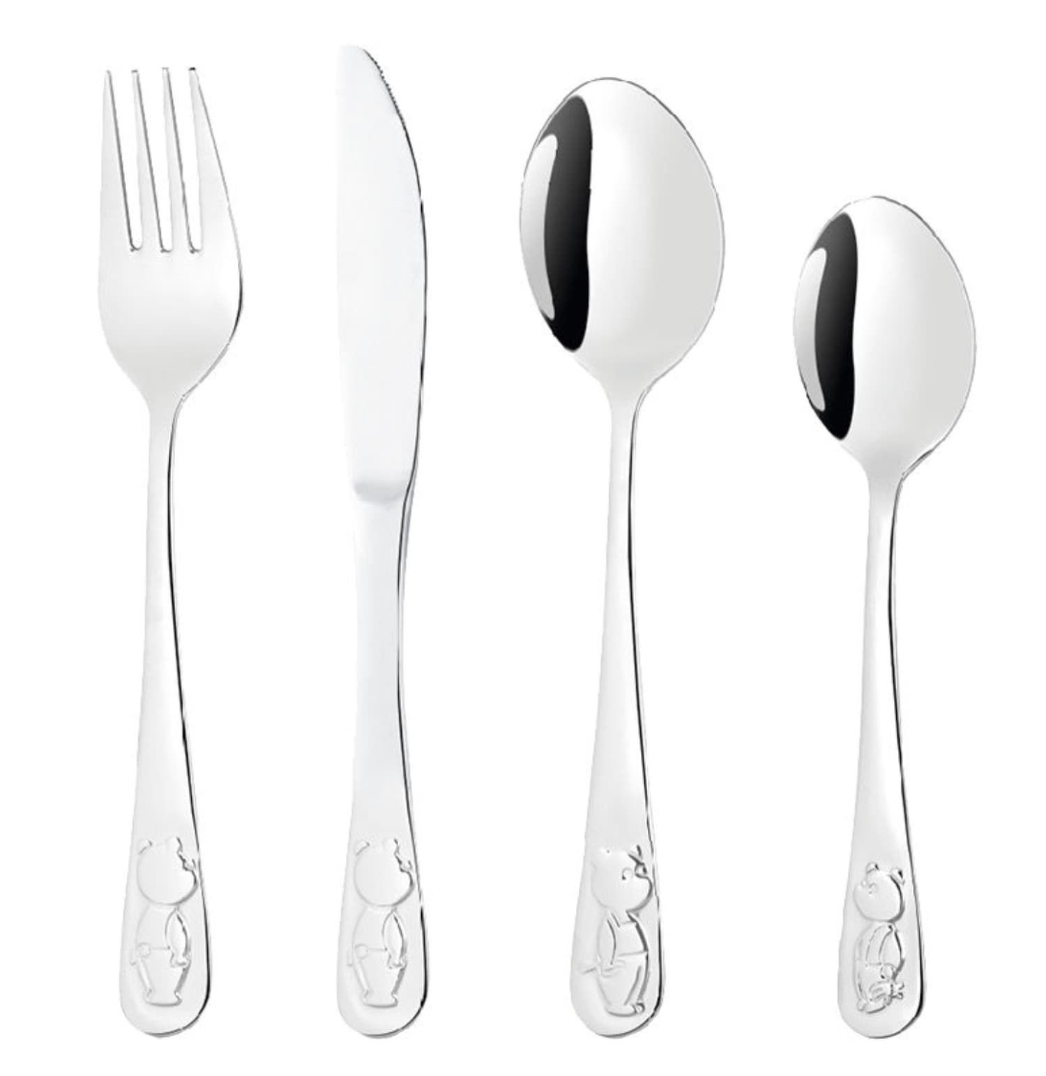 Michelangelo Kinderbesteck »KIDS  4-teiliges, Edelstahl rostfrei 18/10« Praktisches Komplett-Set für den täglichen Gebrauch