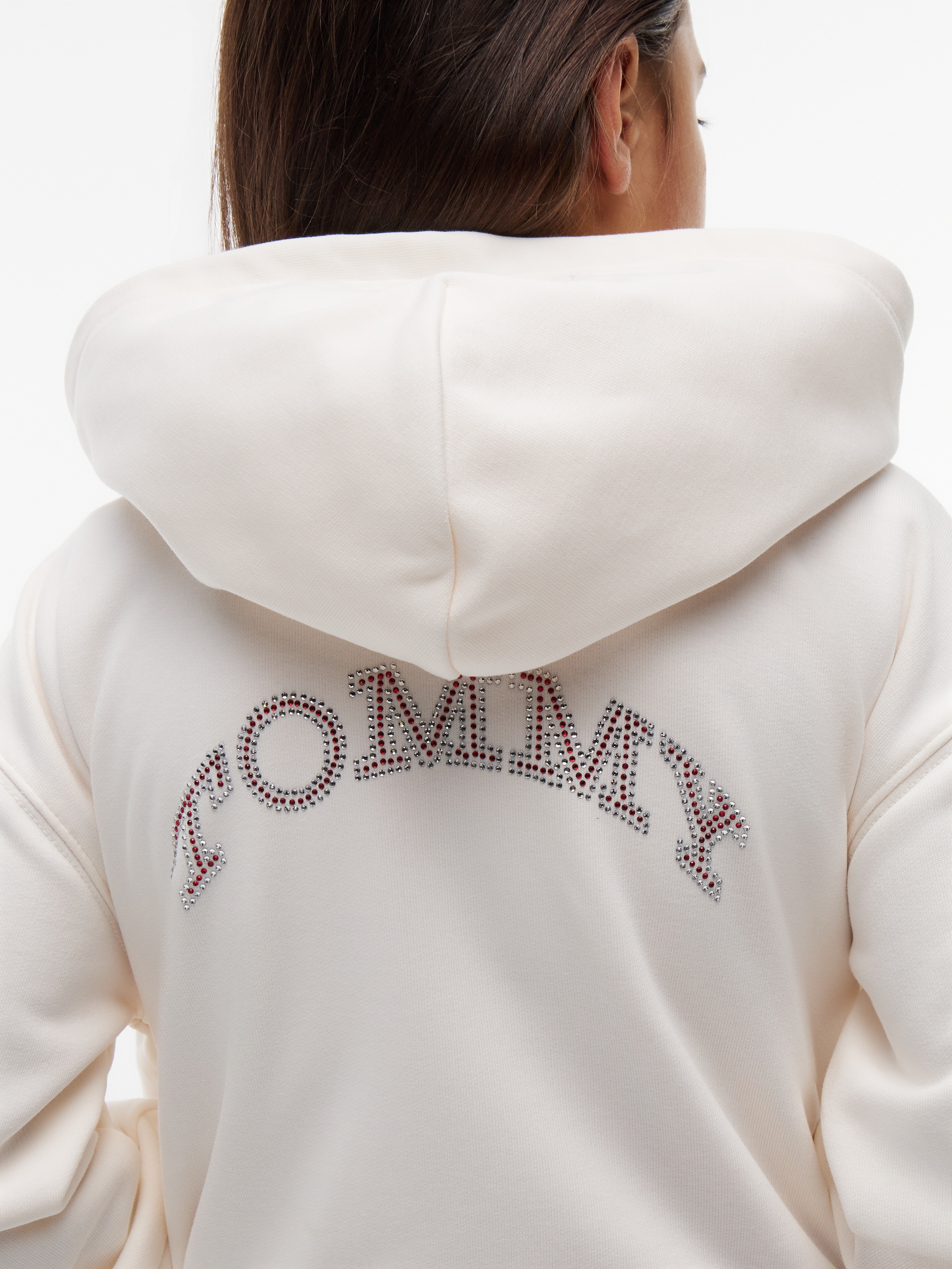 Tommy Hilfiger Kapuzensweatjacke Relaxed Fit, Kinder bis 16 Jahre, mit glitzernden Strasssteinen