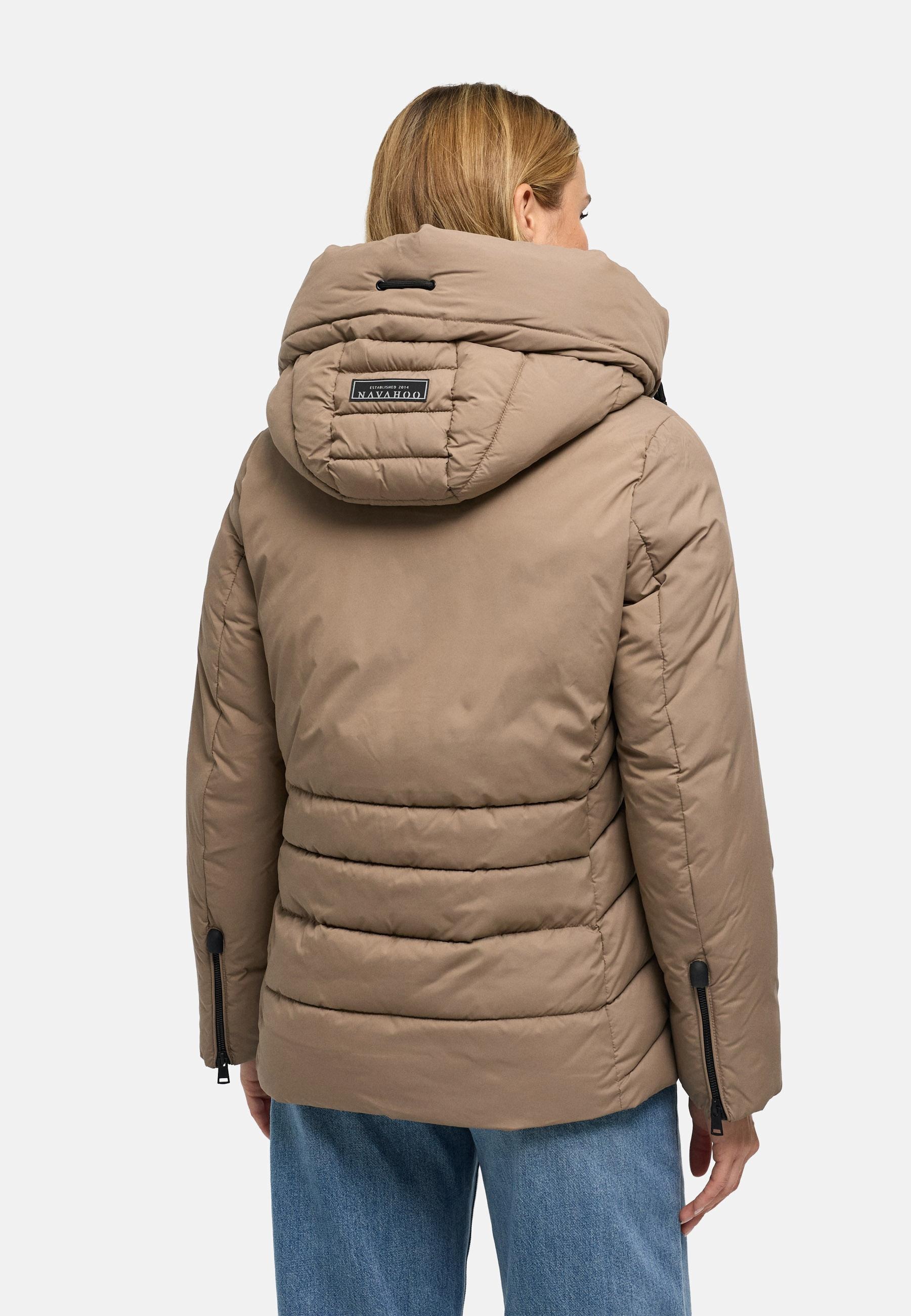 Navahoo Outdoorjacke »Waldengel XIV« mit Kapuze Damen Winter Steppjacke mit Kapuze und Kordelzug