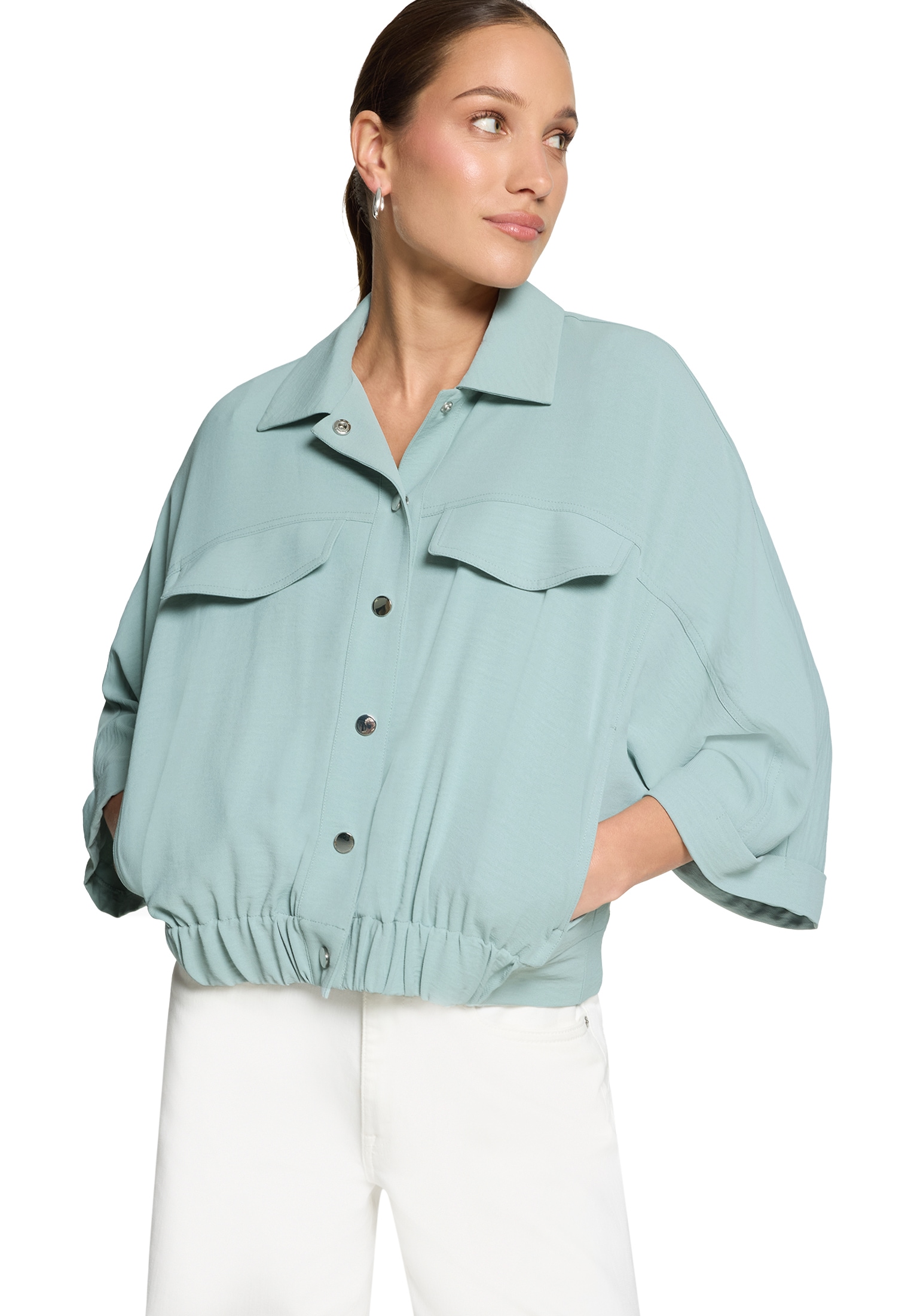 Zero Jackenblazer "Damen mit 3/4 Arm" Aufschlag / Krempel günstig online kaufen