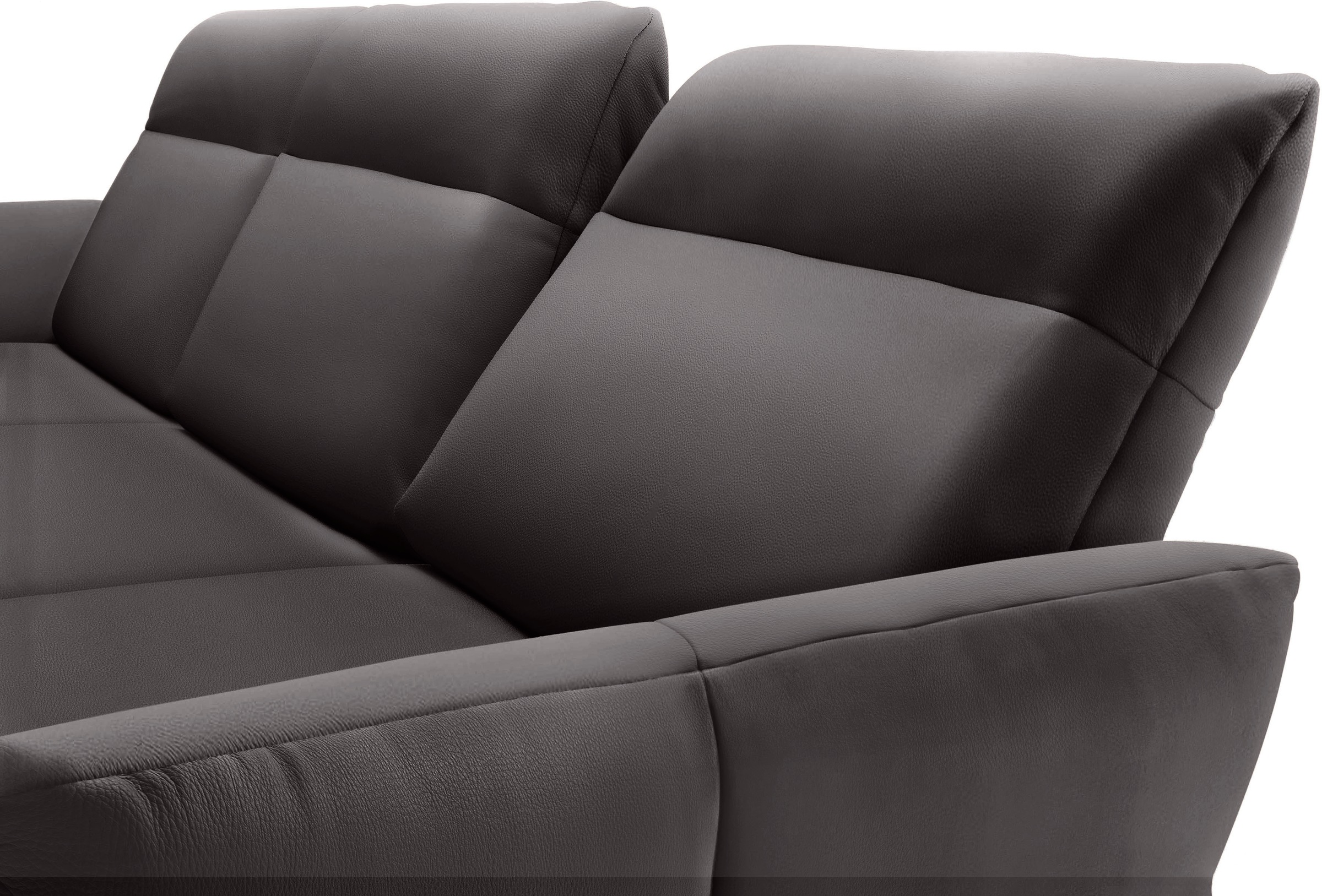 Creation BY ROLF BENZ Ecksofa »CR.460«, Sockel in Eiche, Alugussfüße in umbragrau, Breite 298 cm