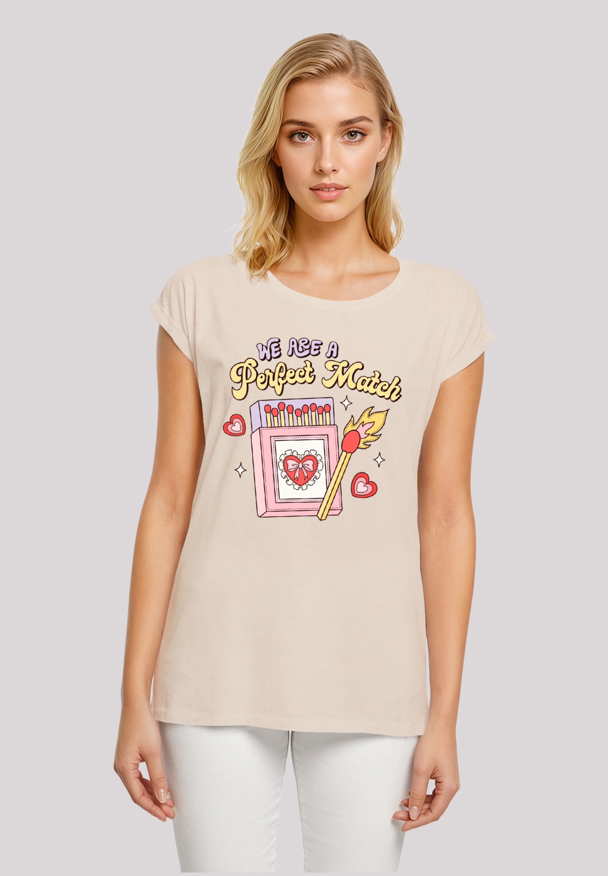 F4NT4STIC T-Shirt "We Are A Perfect Match Love", Premium Qualität günstig online kaufen