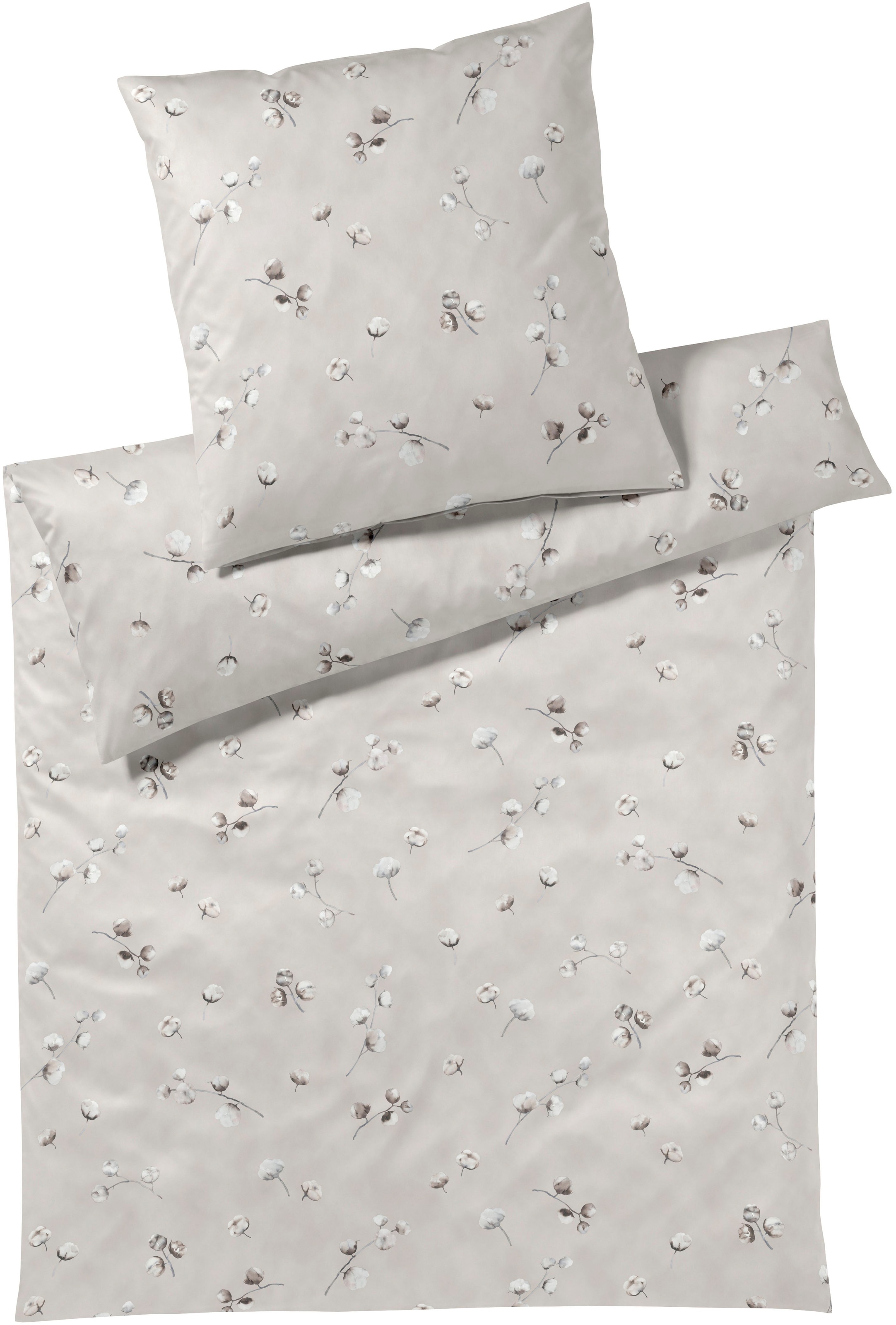 Elegante Bettwäsche "Cotton Flower" 2 Stk. tlg. angenehmes Hautgefühl günstig online kaufen