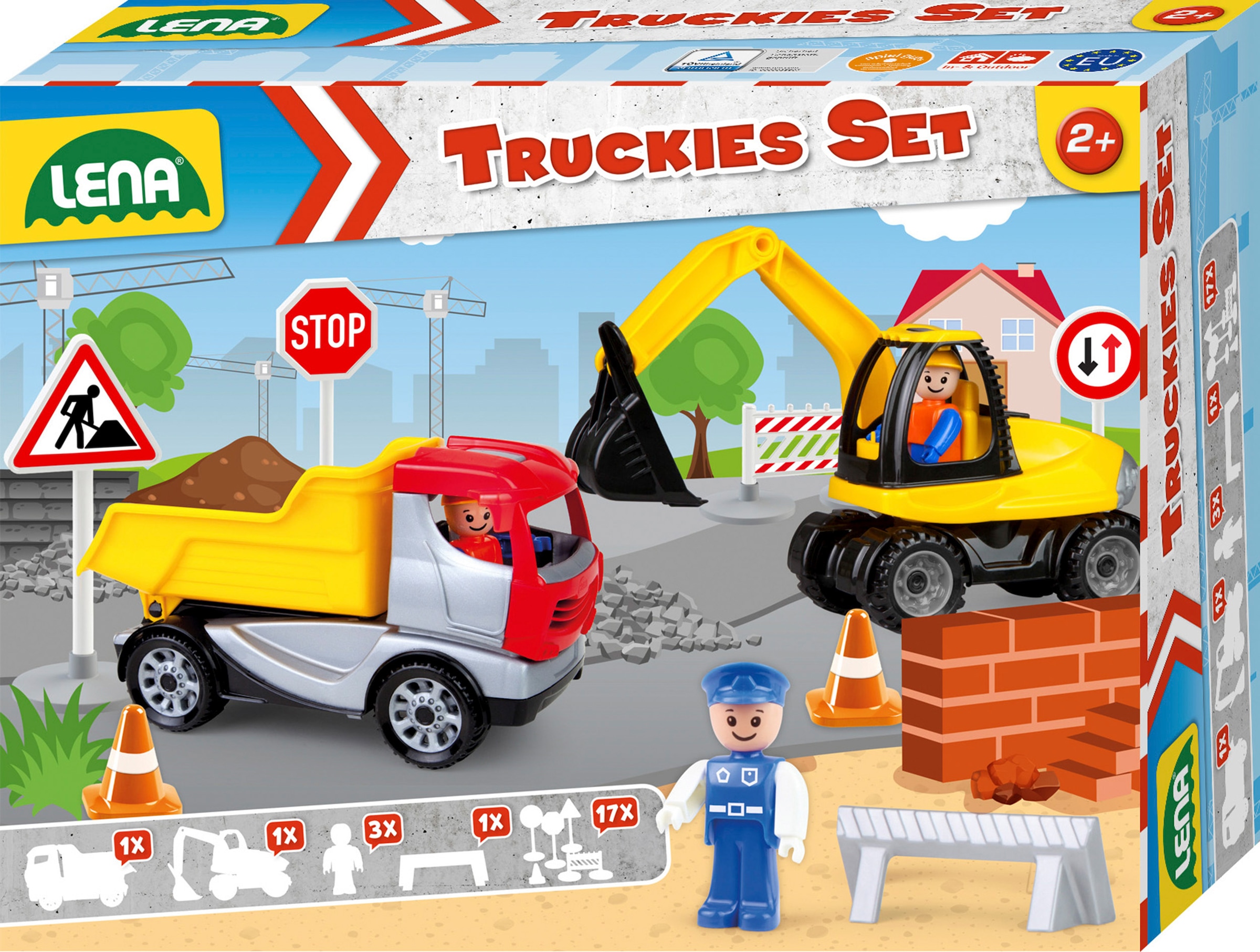 Spielzeug-Kipper »Truckies Set Baustelle«, inkluisve Spielzeug-Bagger und Spielfigur;...