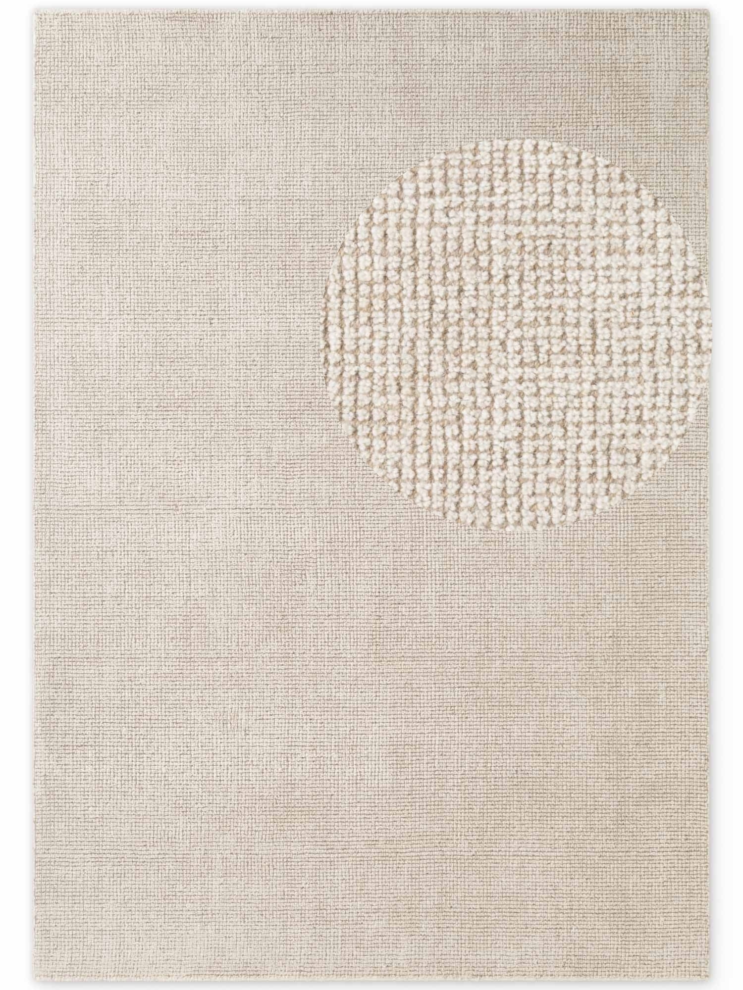Ted Baker Wollteppich »Croom , auch in rund« rechteckig 10 mm Höhe Wolle, Natur, Handgewebt, Wohnzimmer, Schlafzimmer, Modern, Skandi