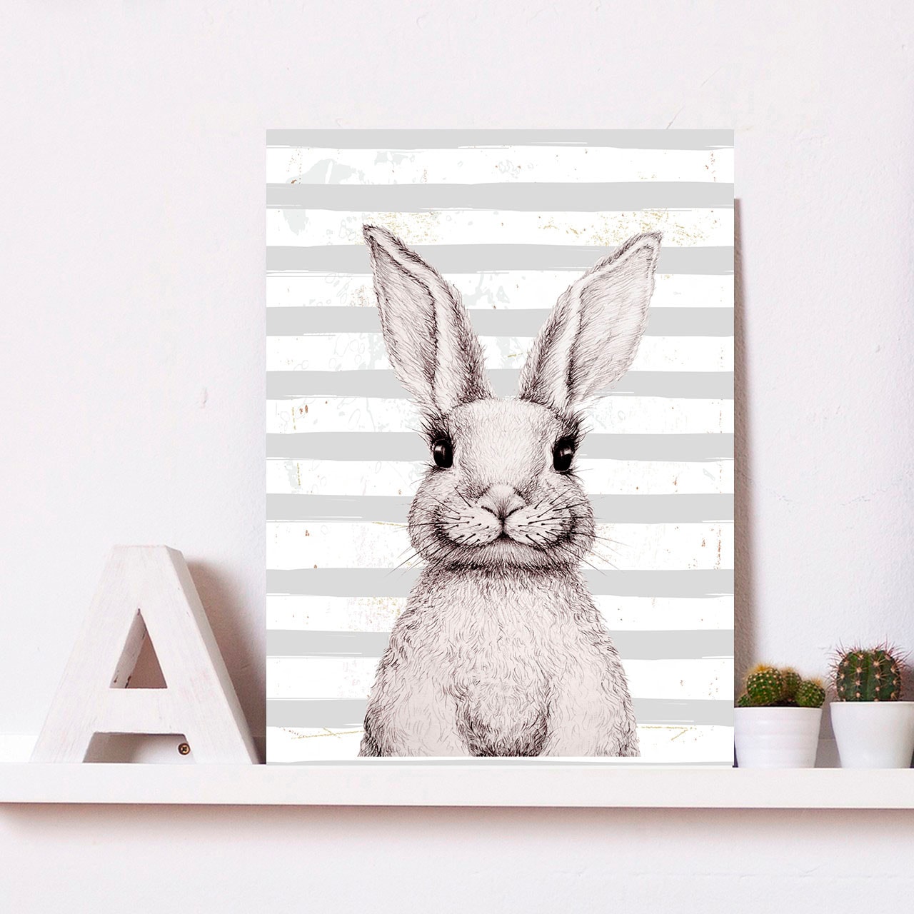 queence Metallbild "Gail" Hase 1 Stk. tlg. Stahlschilder günstig online kaufen