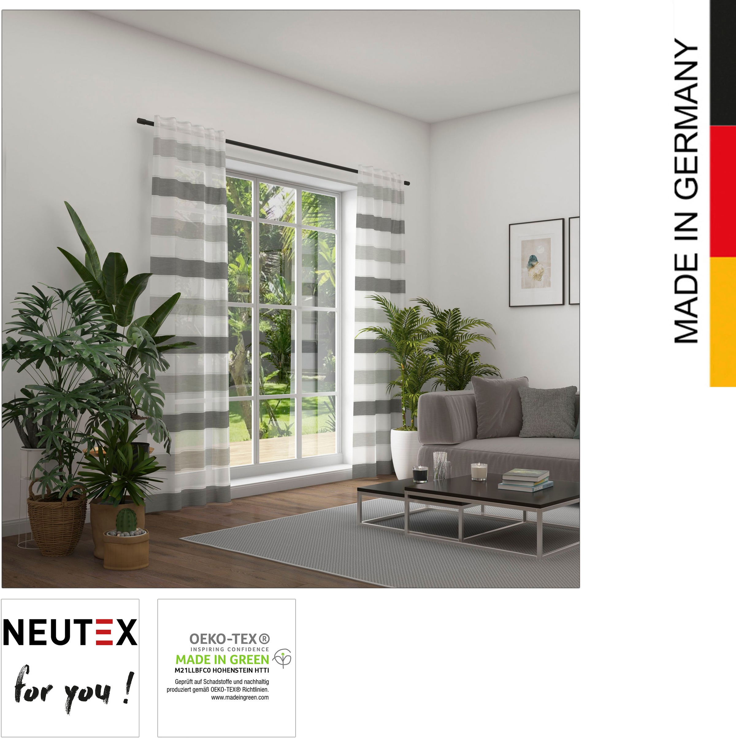 (1 | BAUR St.), »Allegra«, Streifendessinierung Vorhang for kaufen you! Neutex moderne