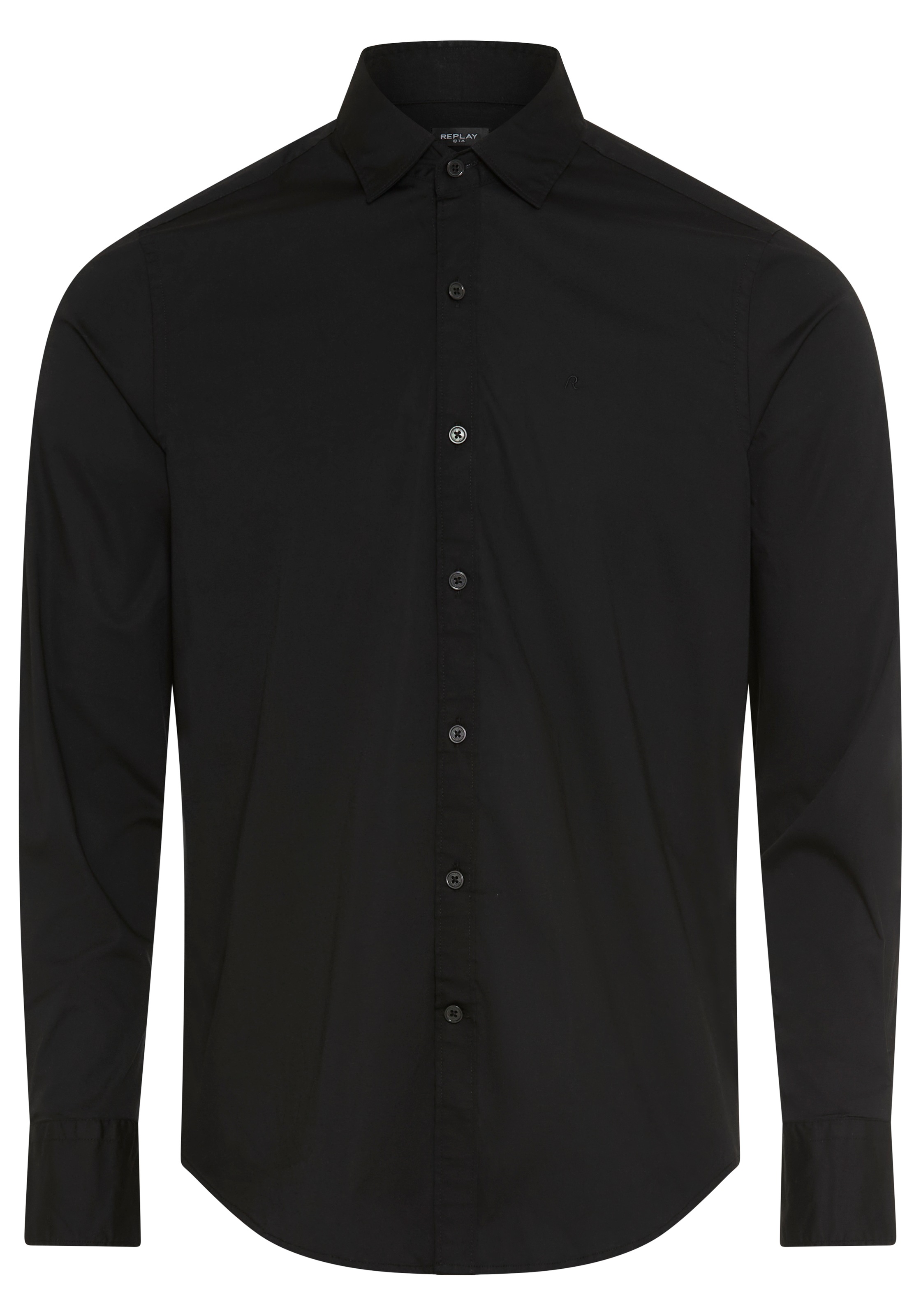 Replay Langarmhemd mit Kentkragen, Slim Fit günstig online kaufen