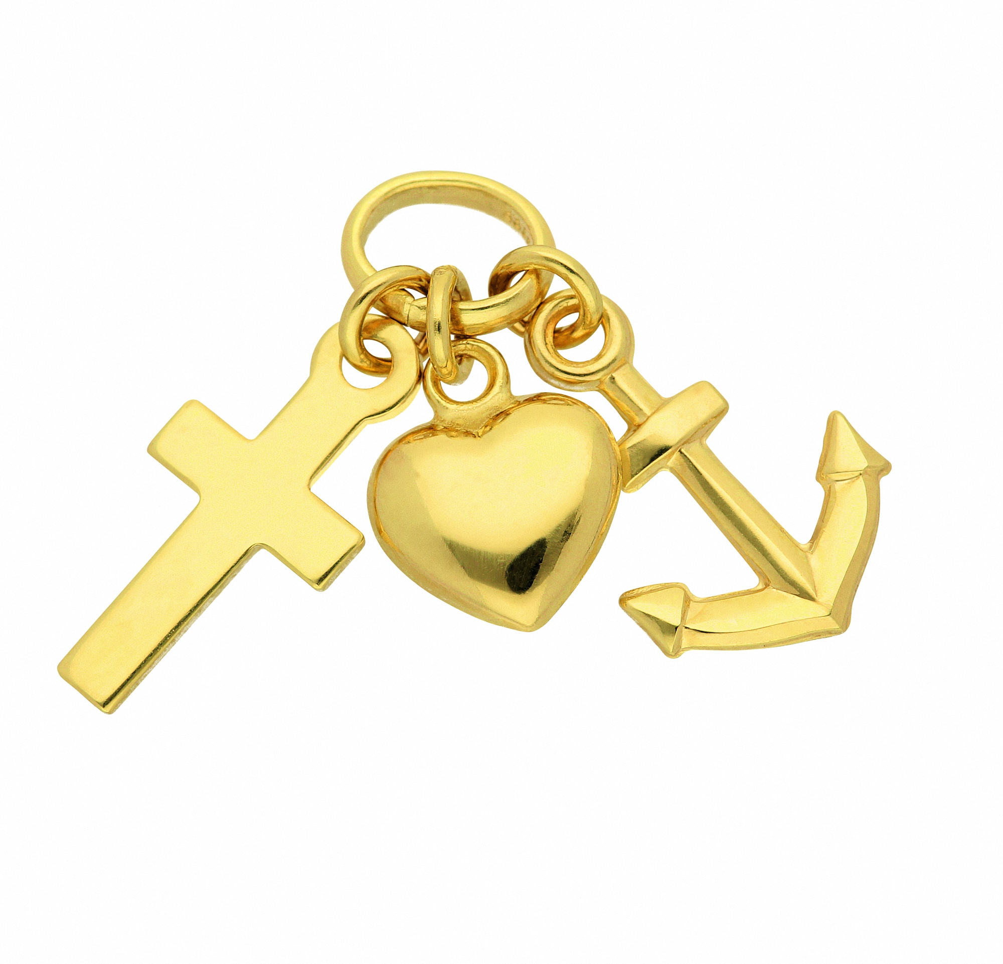 Adelia´s Kette mit Anhänger - | Halskette Schmuckset Gold Anhänger »333 BAUR Glaube-Liebe-Hoffnung«, mit Set kaufen